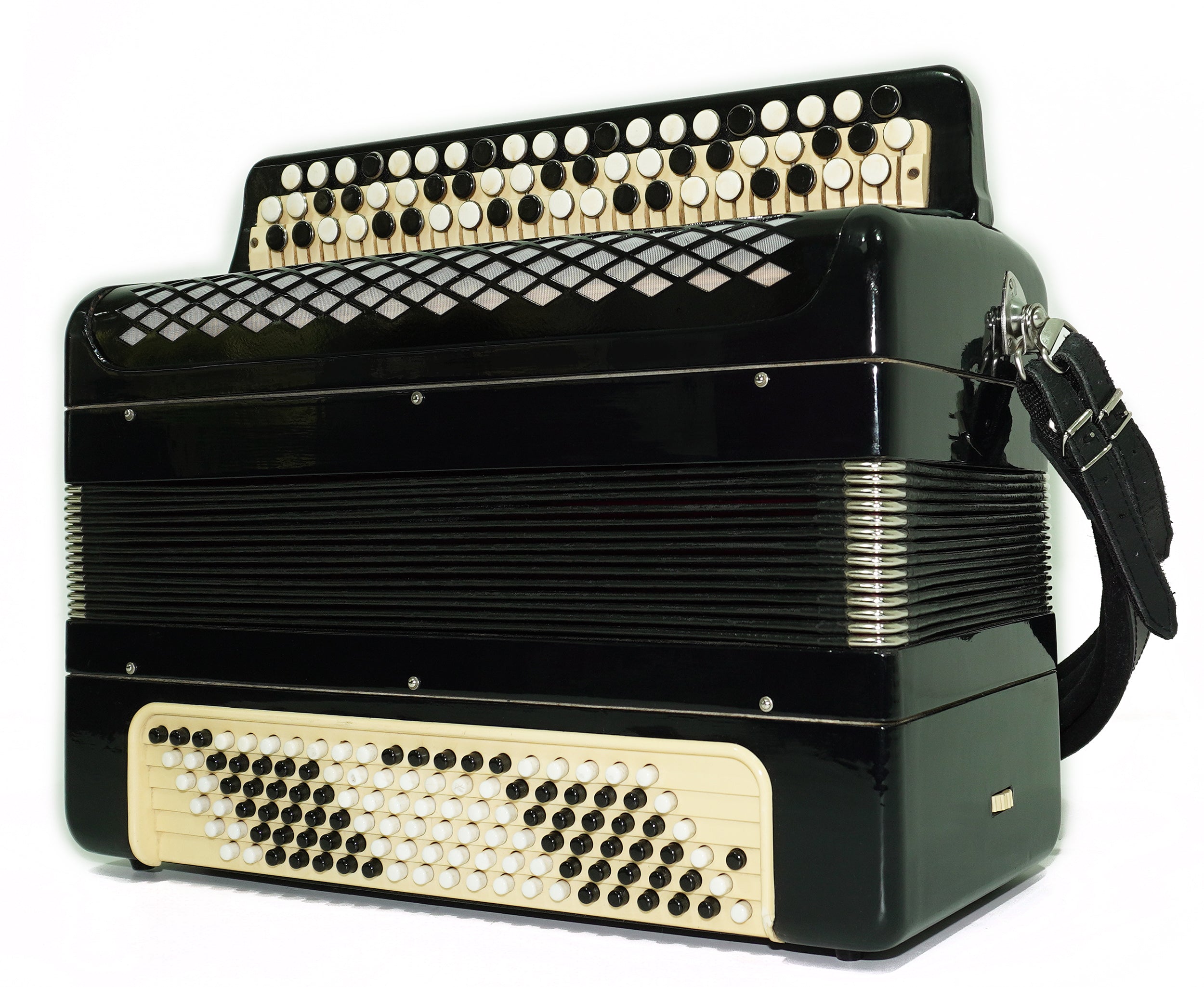 Bayan Accordion Tulskiy Tula 3 Row Chromatic Button Accordion 120 Bass, Vintage Music Box B System, New Straps, Soviet Harmonica, 2635
