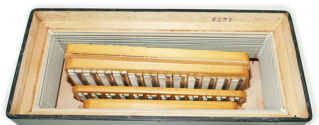 Bayan Accordion Tulskiy Tula 3 Row Chromatic Button Accordion 120 Bass, Vintage Music Box B System, New Straps, Soviet Harmonica, 2635