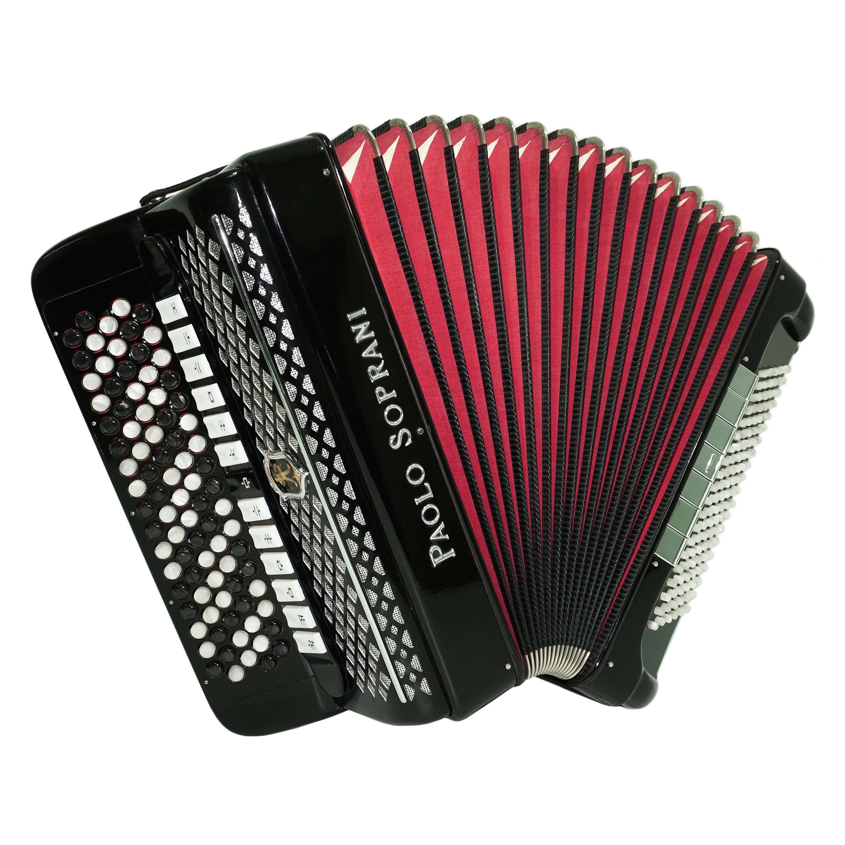 Paolo Soprani 5 Rows Button Accordion 120 Bass made in Italy, C Griff Professional Concert Accordeone de Botones for Adults