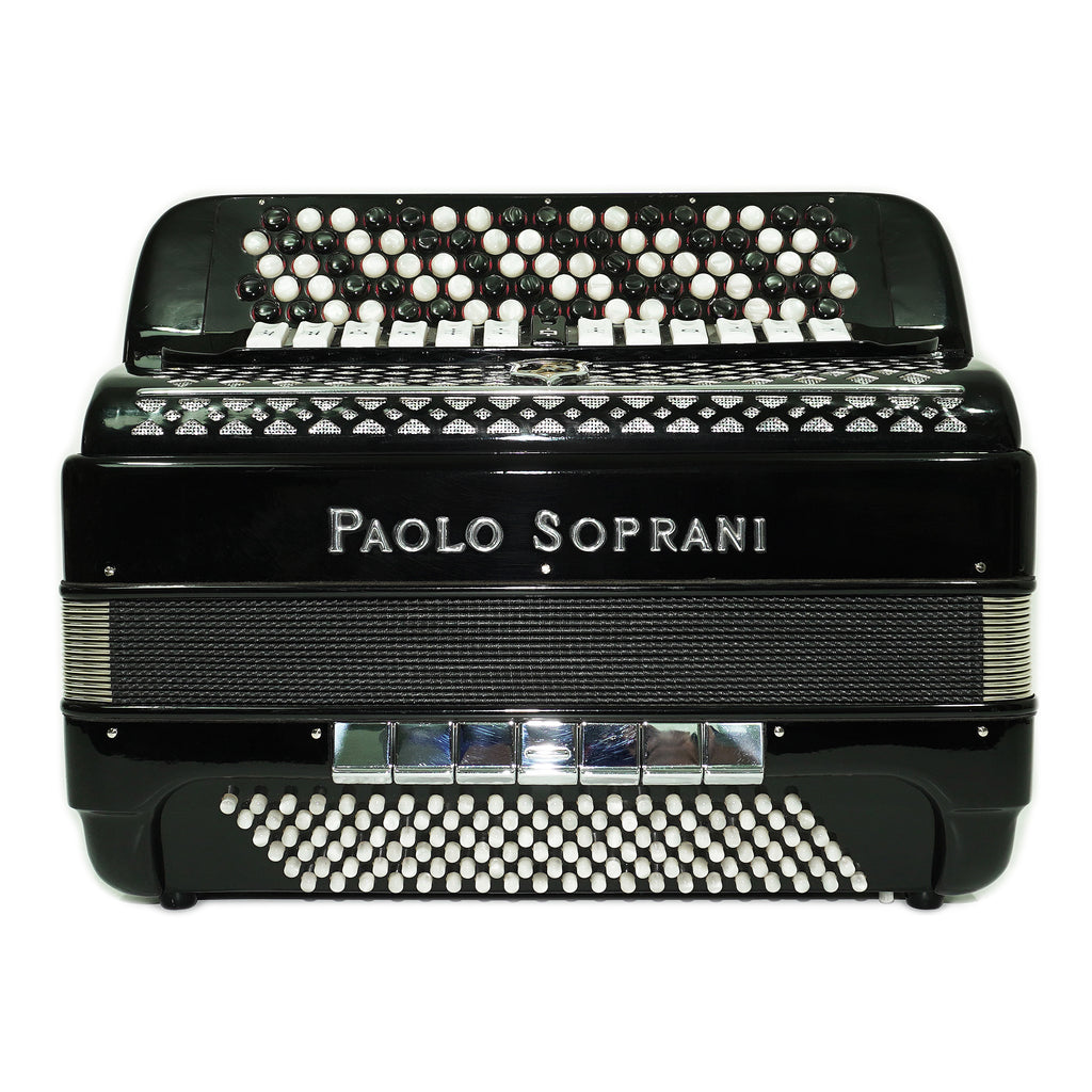 Paolo Soprani 5 Rows Button Accordion 120 Bass made in Italy, C Griff Professional Concert Accordeone de Botones for Adults