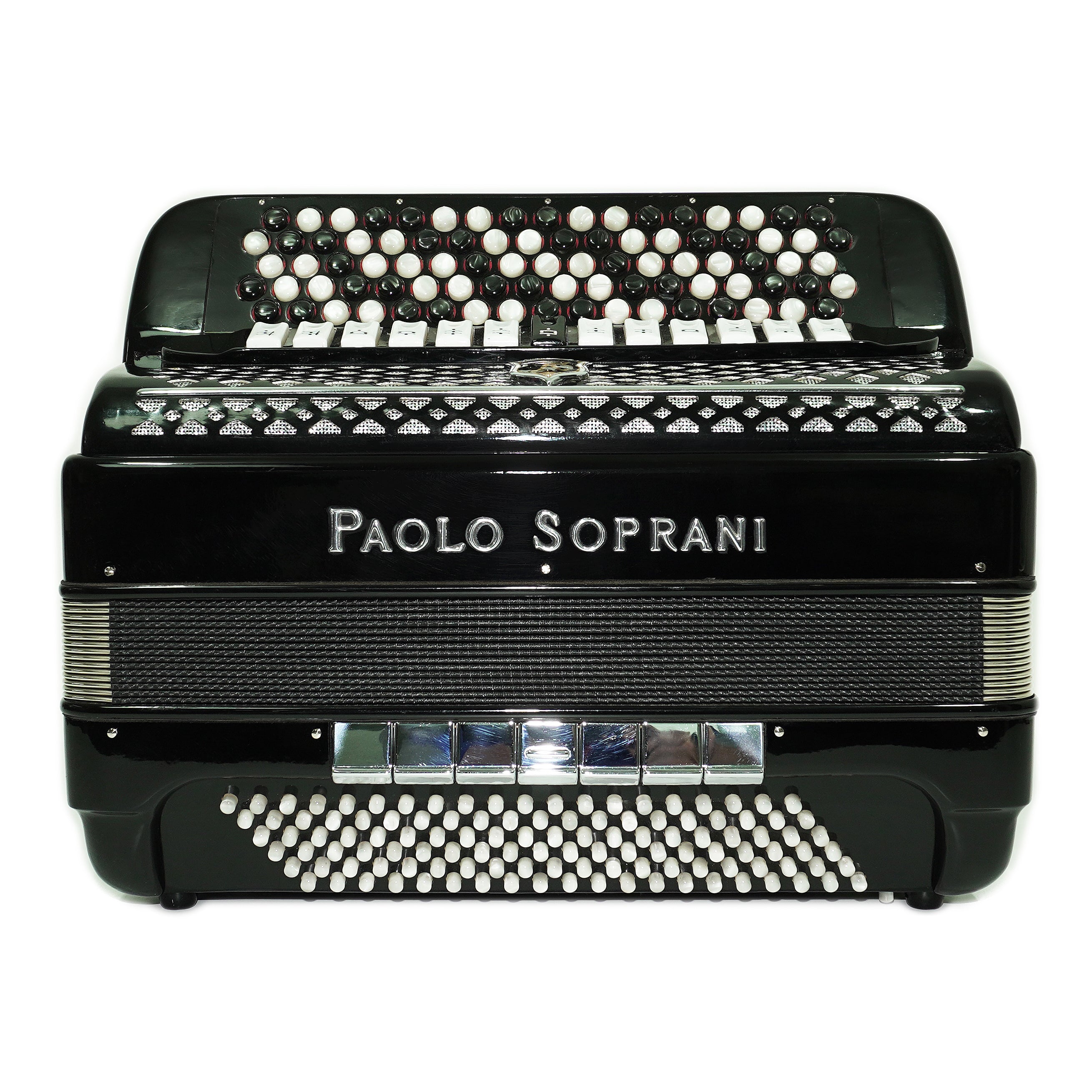 Paolo Soprani 5 Rows Button Accordion 120 Bass made in Italy, C Griff Professional Concert Accordeone de Botones for Adults
