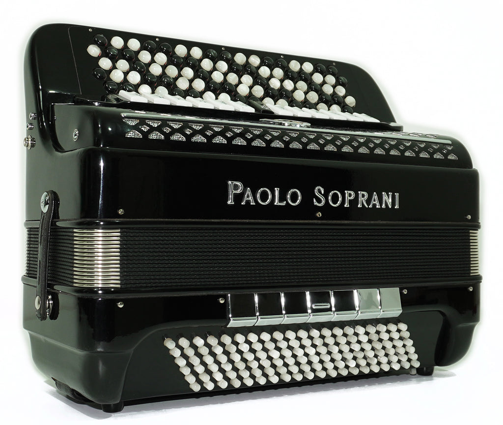 Paolo Soprani 5 Rows Button Accordion 120 Bass made in Italy, C Griff Professional Concert Accordeone de Botones for Adults