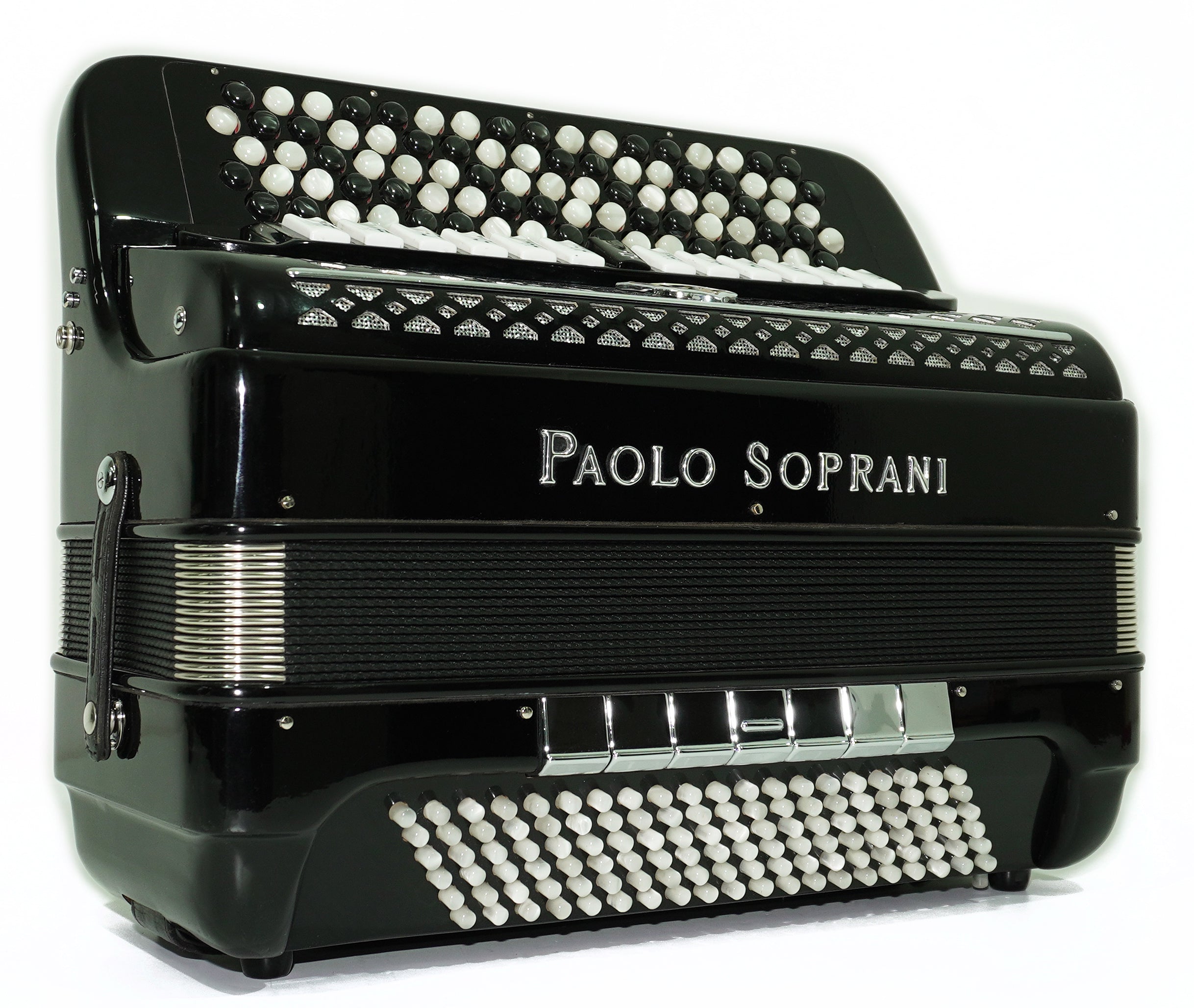 Paolo Soprani 5 Rows Button Accordion 120 Bass made in Italy, C Griff Professional Concert Accordeone de Botones for Adults