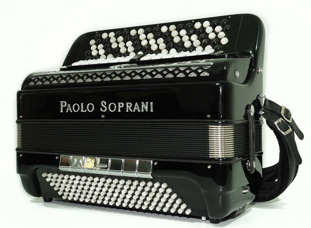 Paolo Soprani 5 Rows Button Accordion 120 Bass made in Italy, C Griff Professional Concert Accordeone de Botones for Adults