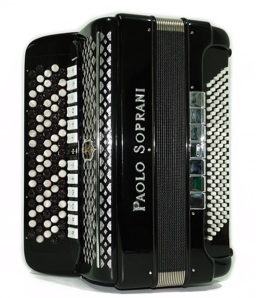Paolo Soprani 5 Rows Button Accordion 120 Bass made in Italy, C Griff Professional Concert Accordeone de Botones for Adults