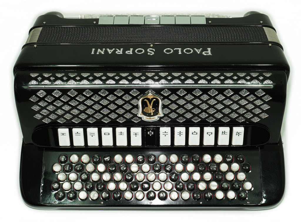 Paolo Soprani 5 Rows Button Accordion 120 Bass made in Italy, C Griff Professional Concert Accordeone de Botones for Adults