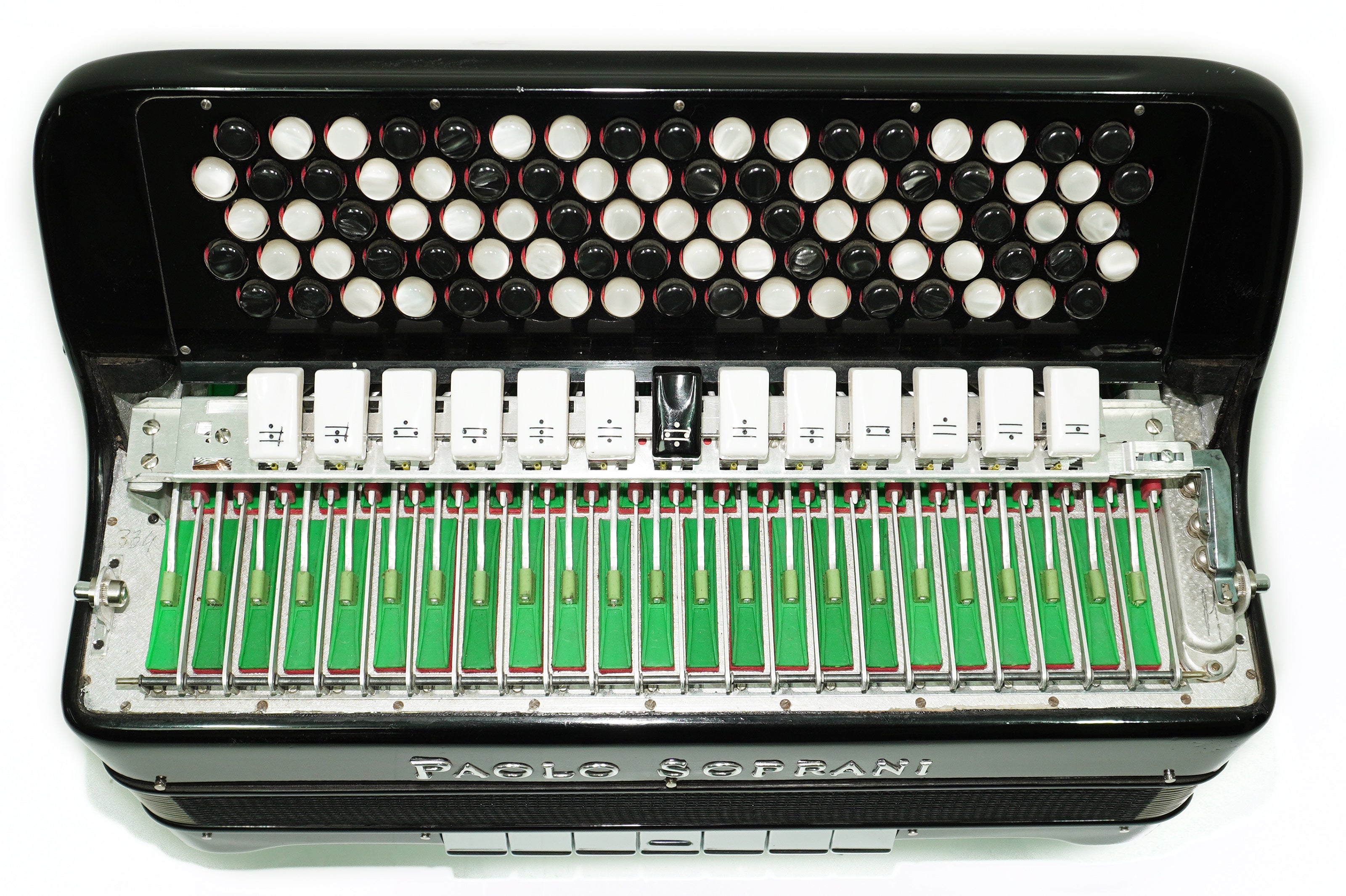 Paolo Soprani 5 Rows Button Accordion 120 Bass made in Italy, C Griff Professional Concert Accordeone de Botones for Adults