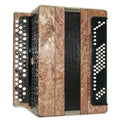 Tulskiy Accordion Tula 202, 3 Row Chromatic Button Accordion, Russian Bayan B System, New Straps and Soft Case, Soviet Garmoshka, 2637