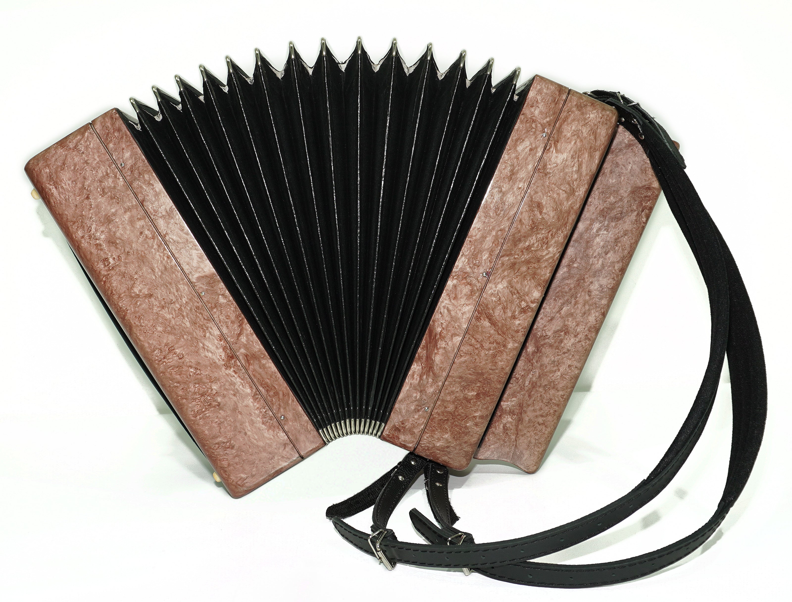 Tulskiy Accordion Tula 202, 3 Row Chromatic Button Accordion, Russian Bayan B System, New Straps and Soft Case, Soviet Garmoshka, 2637