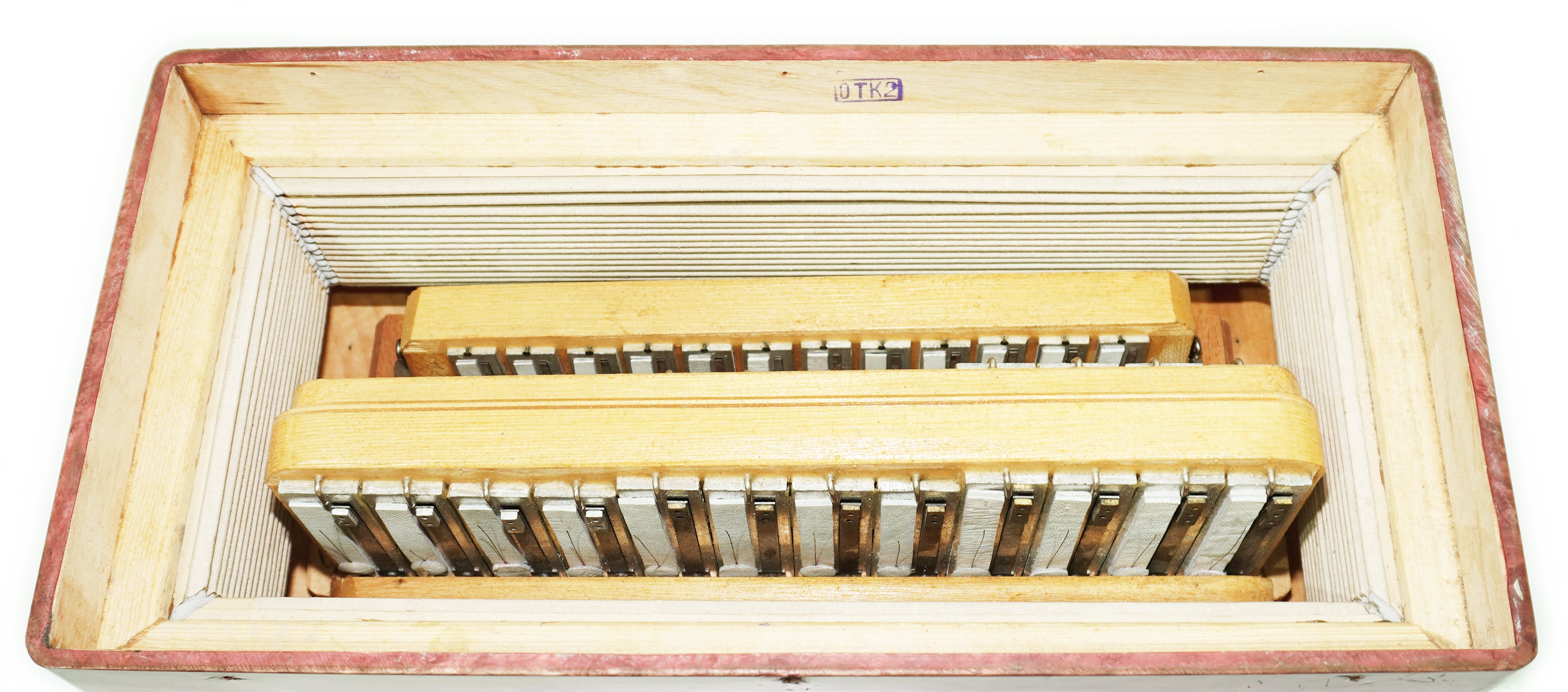 Tulskiy Accordion Tula 202, 3 Row Chromatic Button Accordion, Russian Bayan B System, New Straps and Soft Case, Soviet Garmoshka, 2637