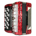 Weltmeister Grandina Button Accordion 120 Bass, made in Germany, 5 Row Bayan B Griff, Straps and Soft Case, Vintage Professional Accordion, 2642