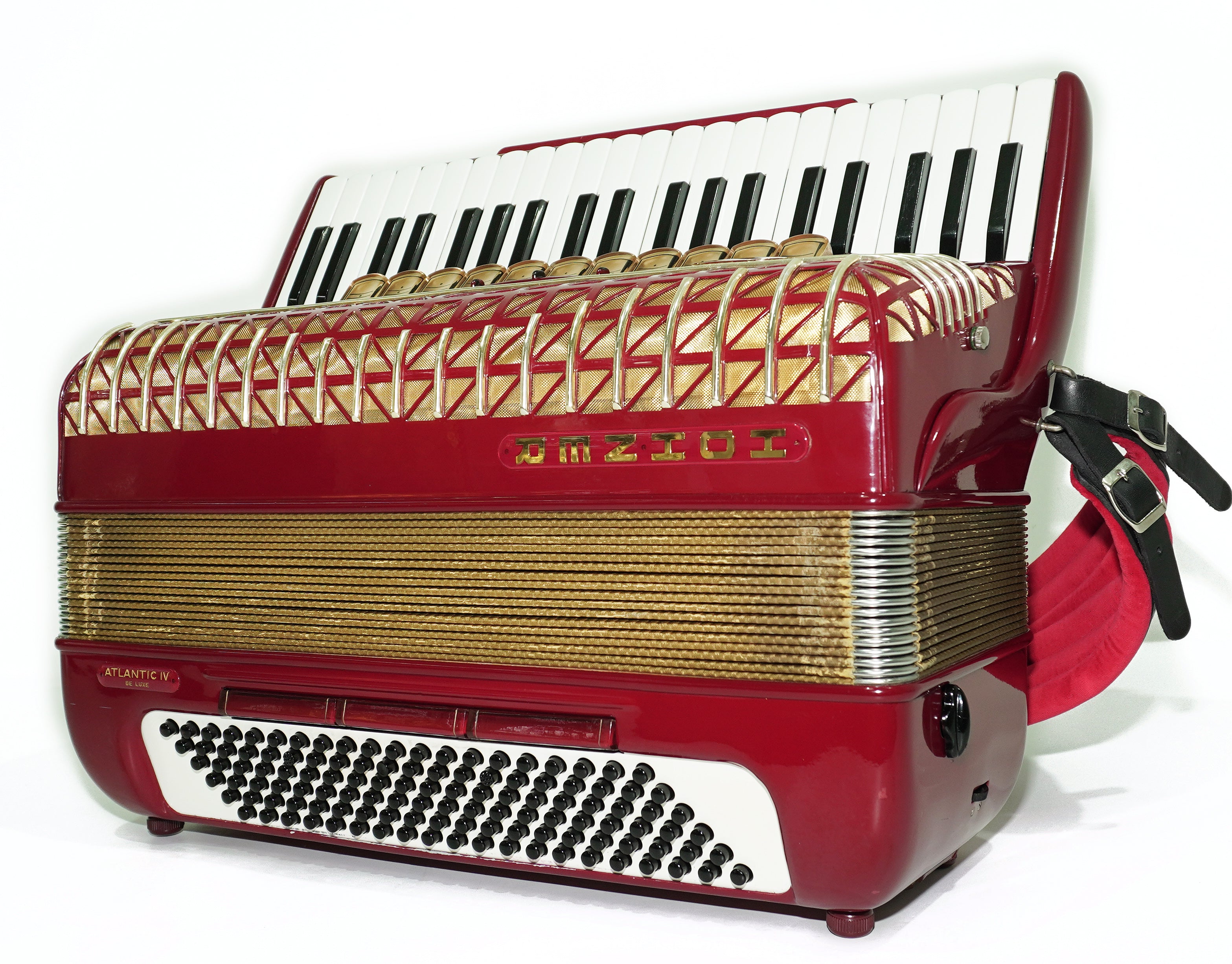 Hohner Atlantic IV De Luxe Piano Accordion, made in Germany 120 Bass, Straps and Soft Bag, Vintage Original Musical Instrument, 2644