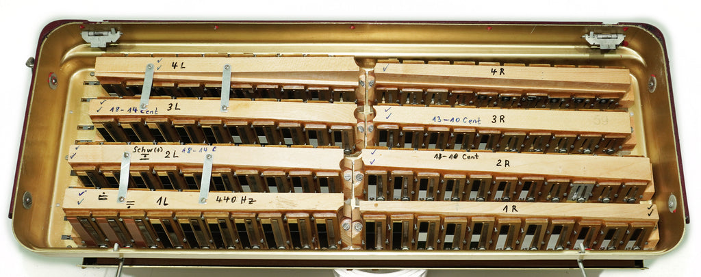 Hohner Atlantic IV De Luxe Piano Accordion, made in Germany 120 Bass, Straps and Soft Bag, Vintage Original Musical Instrument, 2644