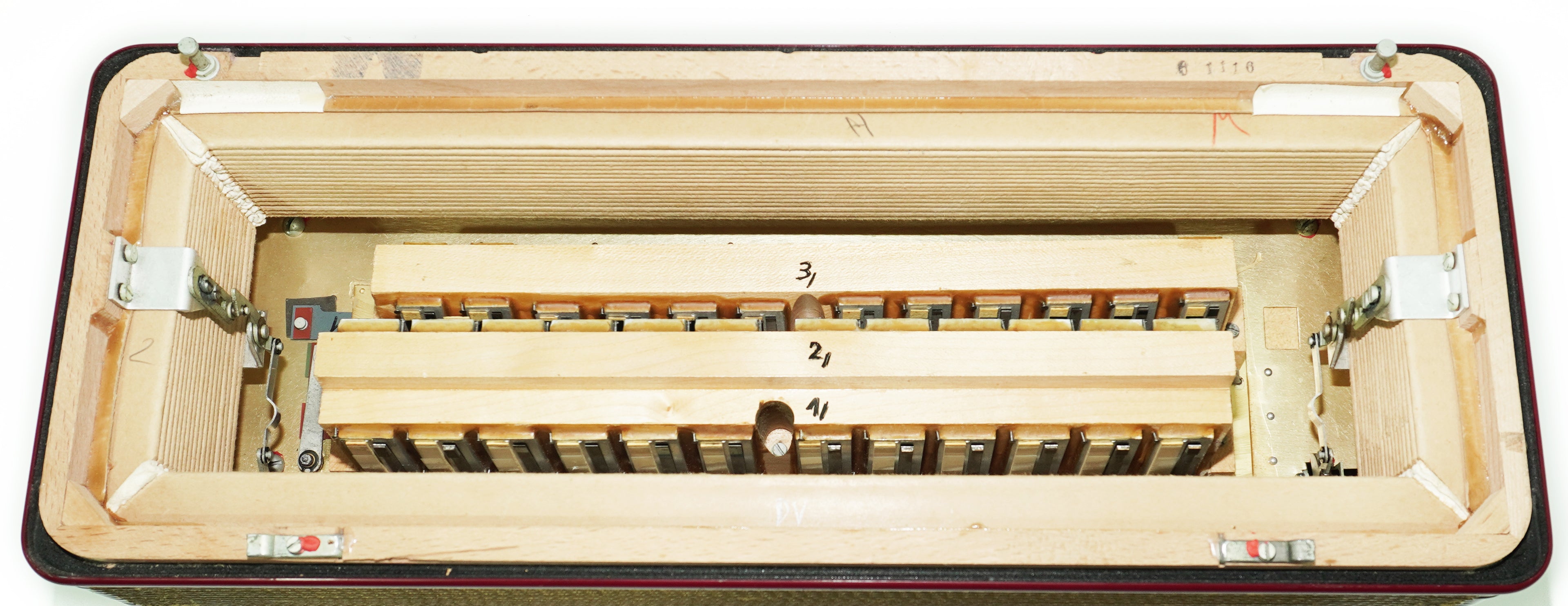 Hohner Atlantic IV De Luxe Piano Accordion, made in Germany 120 Bass, Straps and Soft Bag, Vintage Original Musical Instrument, 2644