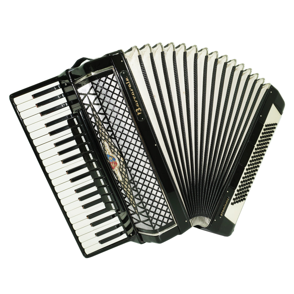 Akkordeon Barcarole Prominenz in voller Größe, 120 Bässe, hergestellt in Deutschland, neue Riemen und Soft Case als Geschenk, Vintage-Tastenakkordeon, 2645