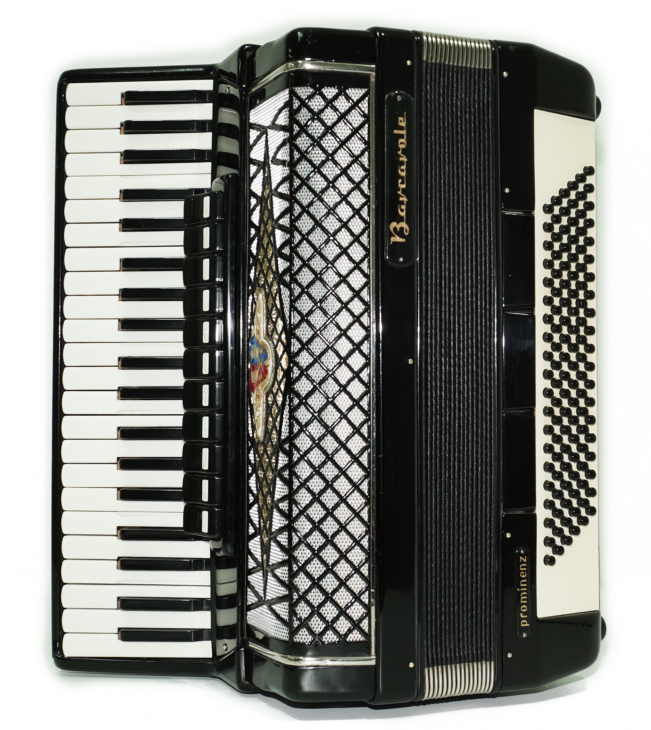 Akkordeon Barcarole Prominenz in voller Größe, 120 Bässe, hergestellt in Deutschland, neue Riemen und Soft Case als Geschenk, Vintage-Tastenakkordeon, 2645