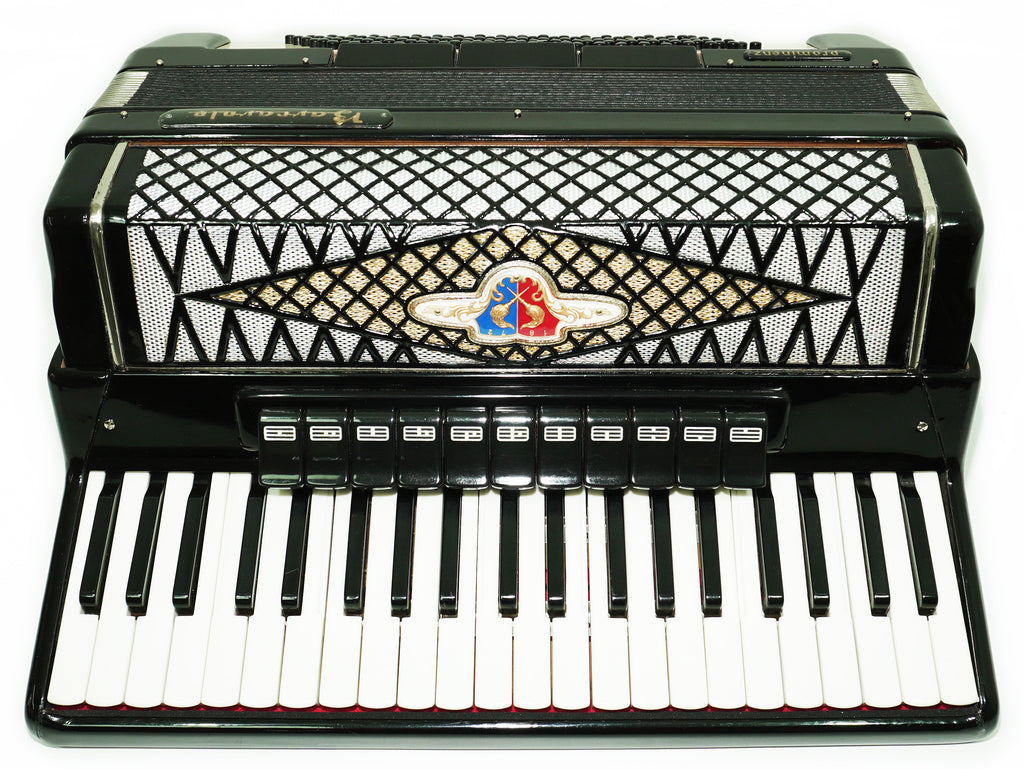 Akkordeon Barcarole Prominenz in voller Größe, 120 Bässe, hergestellt in Deutschland, neue Riemen und Soft Case als Geschenk, Vintage-Tastenakkordeon, 2645