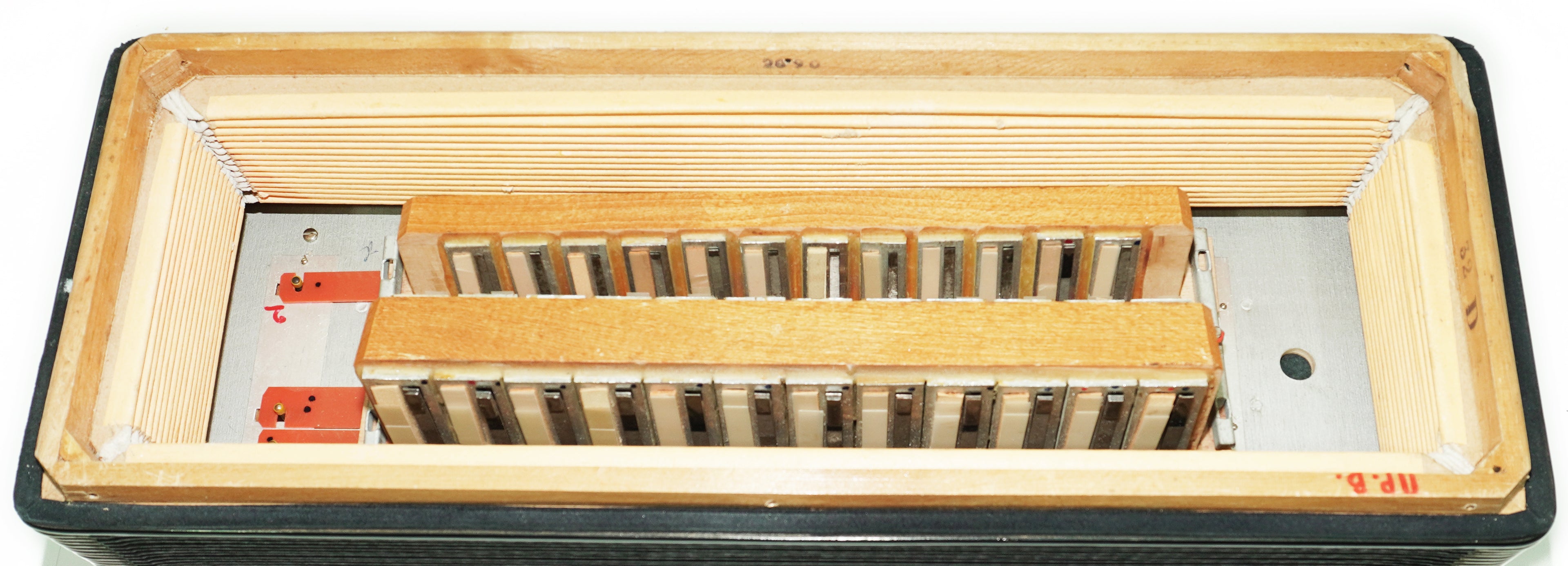 Akkordeon Barcarole Prominenz in voller Größe, 120 Bässe, hergestellt in Deutschland, neue Riemen und Soft Case als Geschenk, Vintage-Tastenakkordeon, 2645