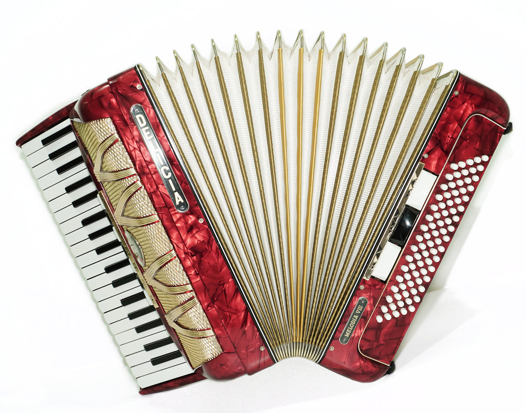Vintage Lignatone Delicia Melodia VIII Pianoakkordeon 80 Bässe, hergestellt in der Tschechoslowakei, neue Riemen, originales Tasteninstrument, 2647