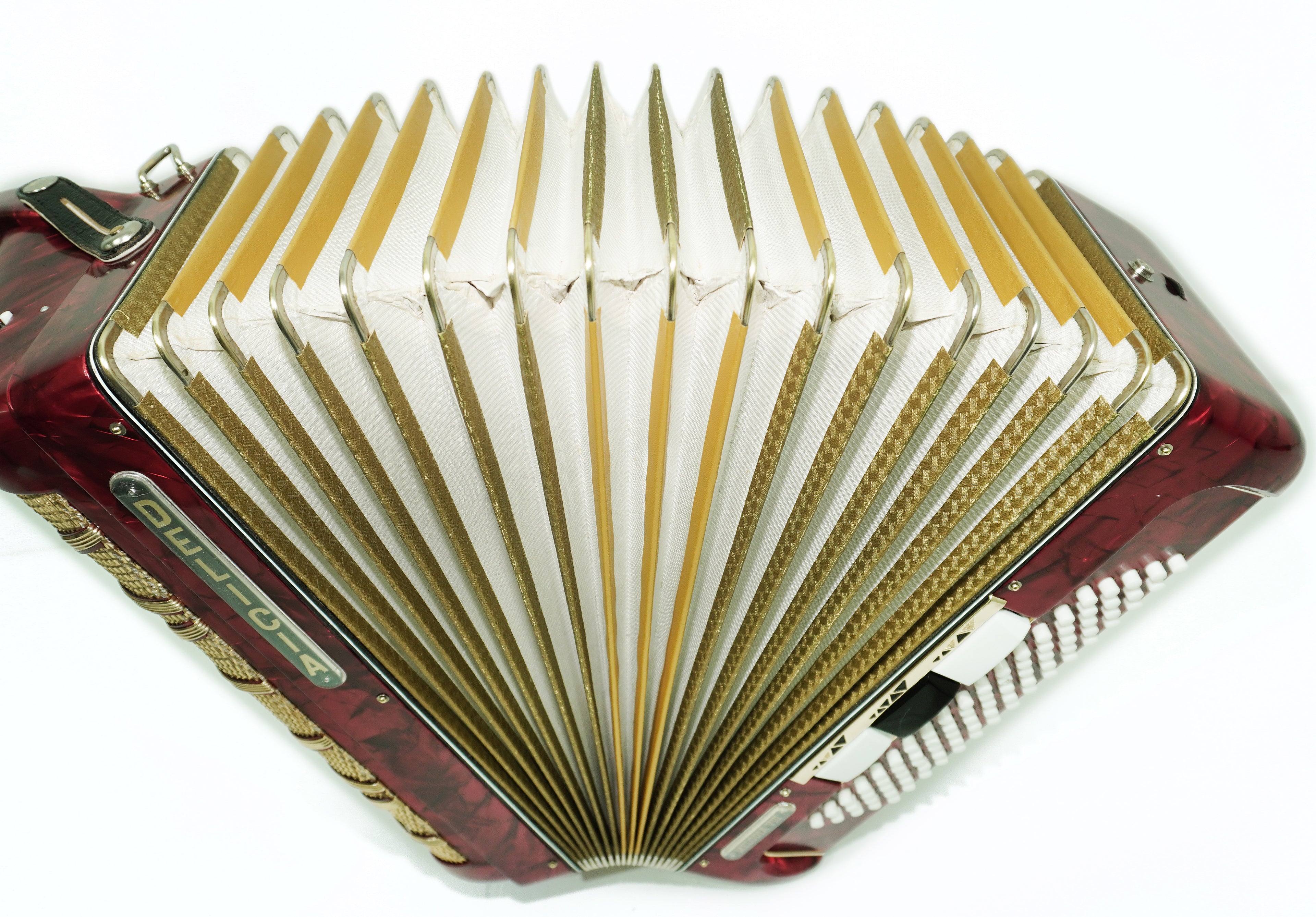 Vintage Lignatone Delicia Melodia VIII Pianoakkordeon 80 Bässe, hergestellt in der Tschechoslowakei, neue Riemen, originales Tasteninstrument, 2647