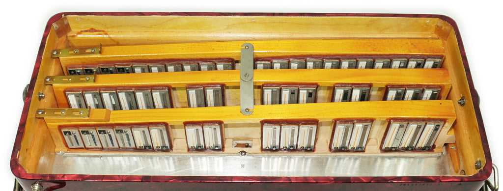 Vintage Lignatone Delicia Melodia VIII Pianoakkordeon 80 Bässe, hergestellt in der Tschechoslowakei, neue Riemen, originales Tasteninstrument, 2647