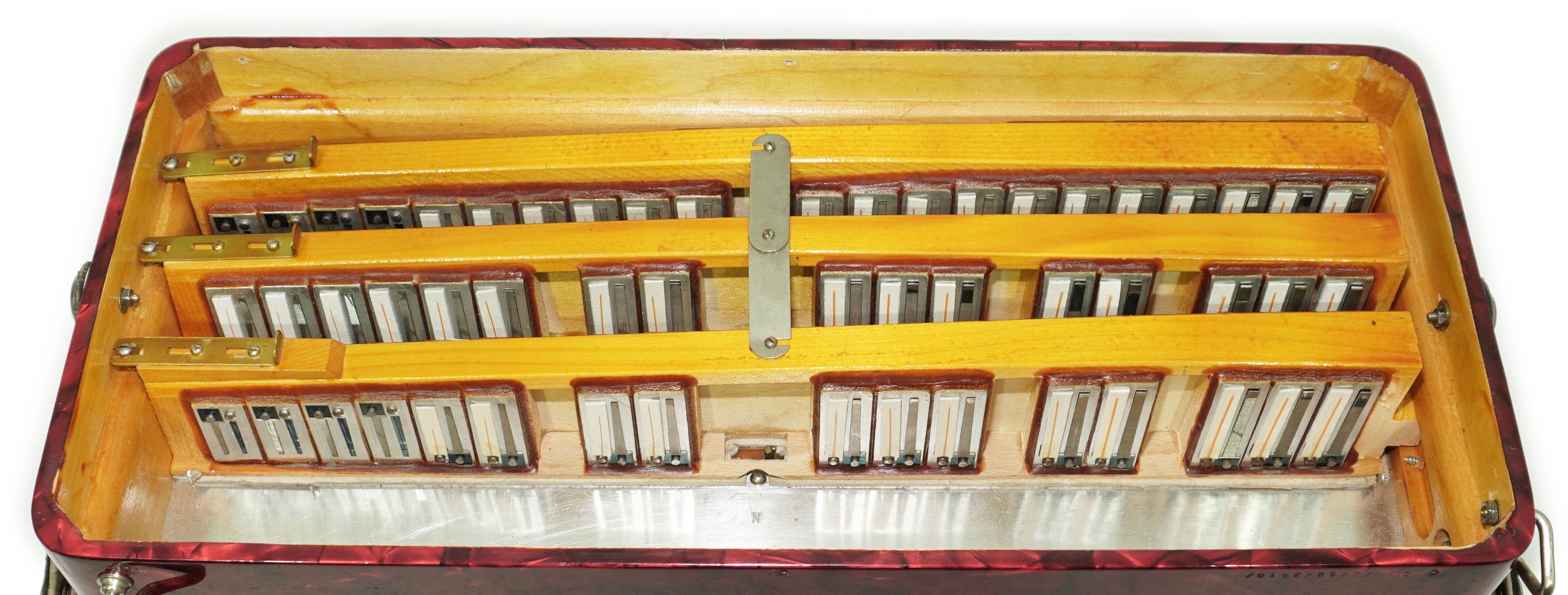 Vintage Lignatone Delicia Melodia VIII Pianoakkordeon 80 Bässe, hergestellt in der Tschechoslowakei, neue Riemen, originales Tasteninstrument, 2647
