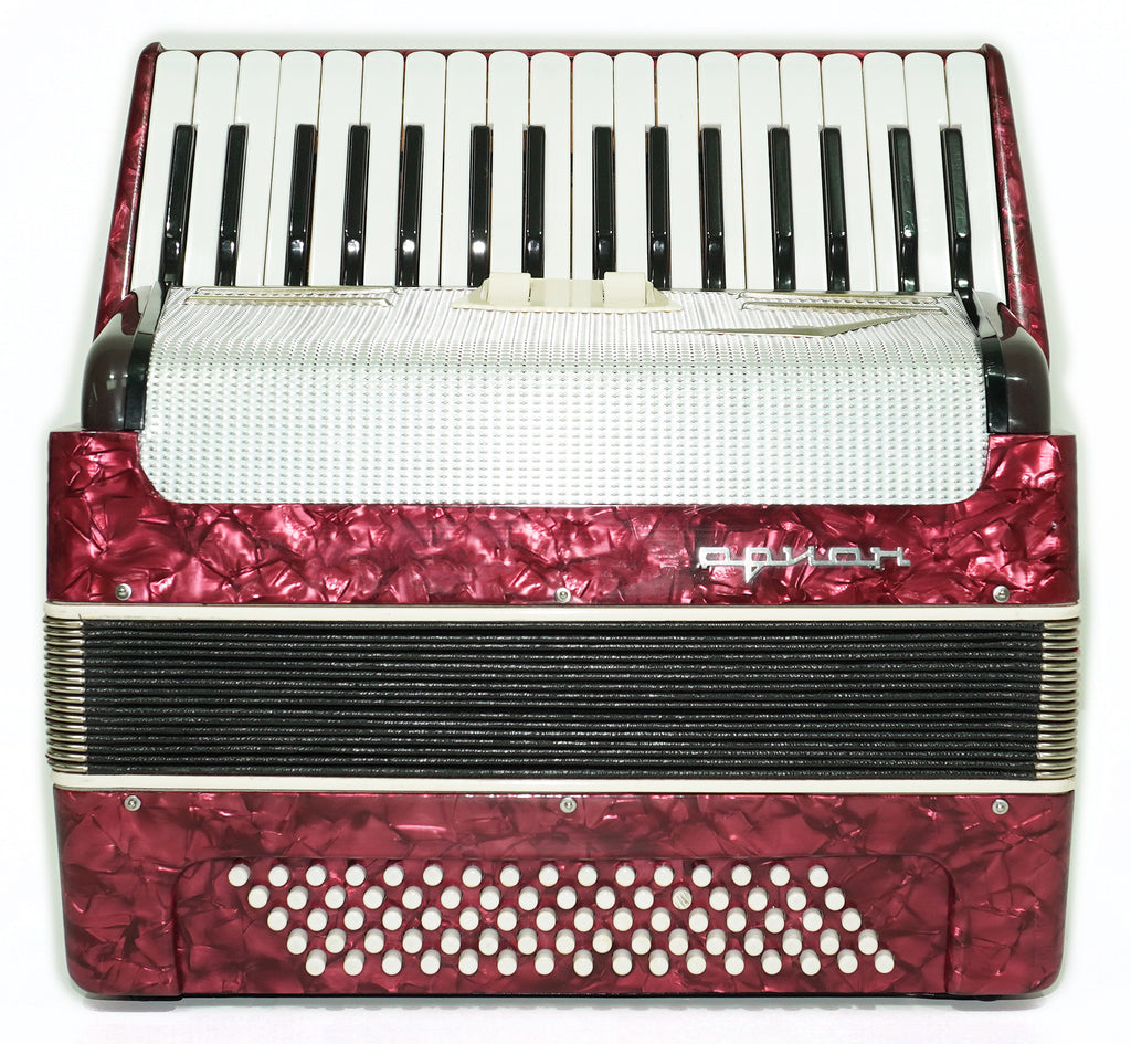 Russian Piano Accordion Akkord Orion, made in Russia, 80 Bass Buttons, New Straps, Original Musical Instrument, Tuned Soviet Accordion, 2648