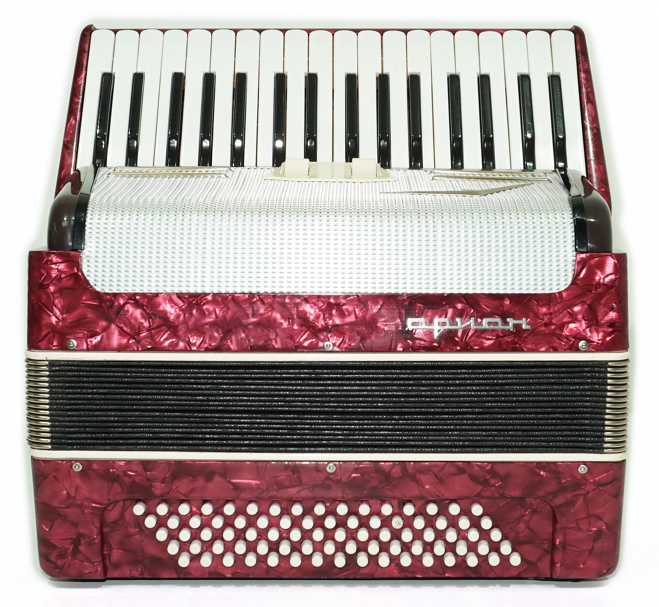 Russian Piano Accordion Akkord Orion, made in Russia, 80 Bass Buttons, New Straps, Original Musical Instrument, Tuned Soviet Accordion, 2648