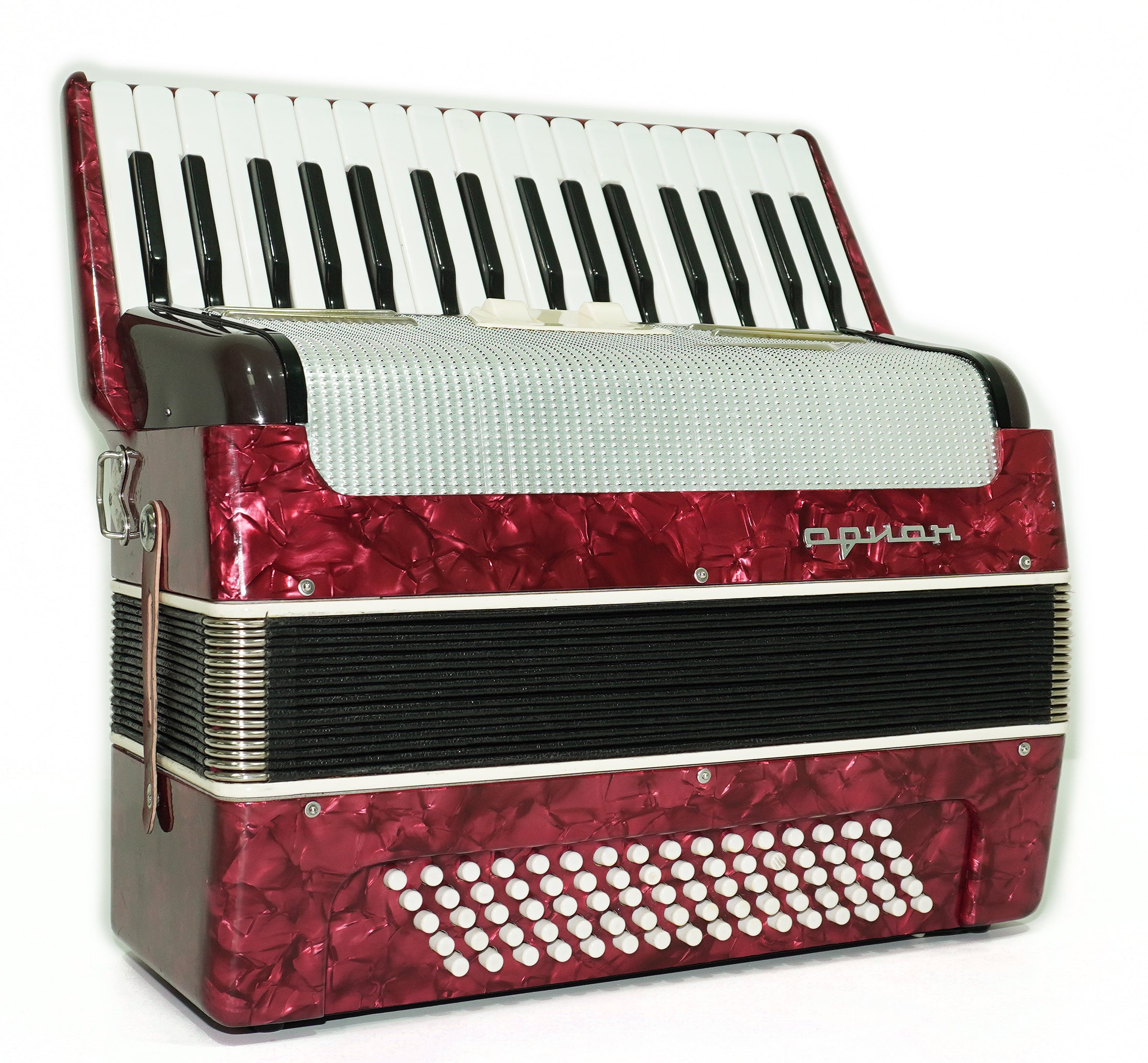 Russian Piano Accordion Akkord Orion, made in Russia, 80 Bass Buttons, New Straps, Original Musical Instrument, Tuned Soviet Accordion, 2648