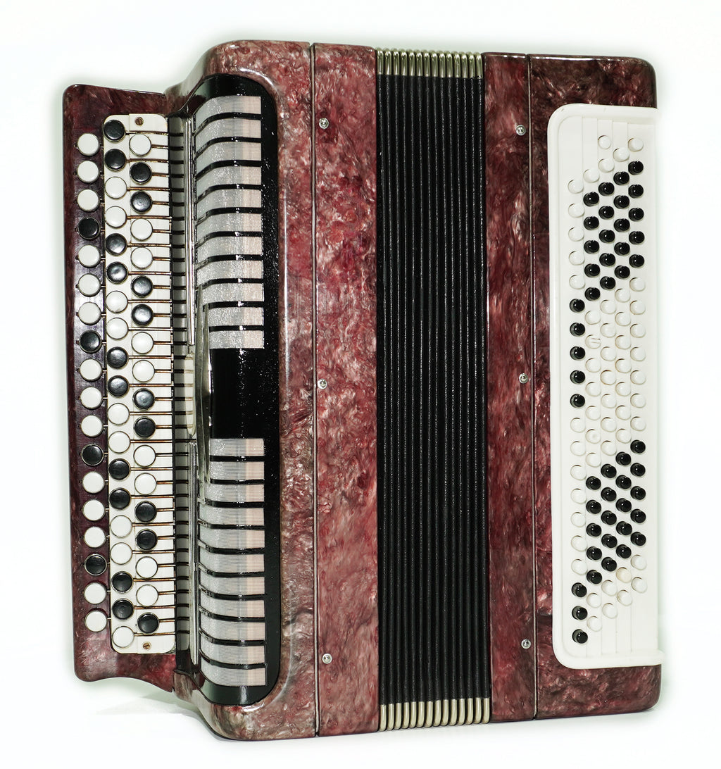 Tulskiy Russisches Bajan Etüde, 3-reihiges chromatisches Knopfakkordeon, Vintage Bajan B-System, neue Riemen und Gigbag, sowjetische Garmoshka Tula, 2646