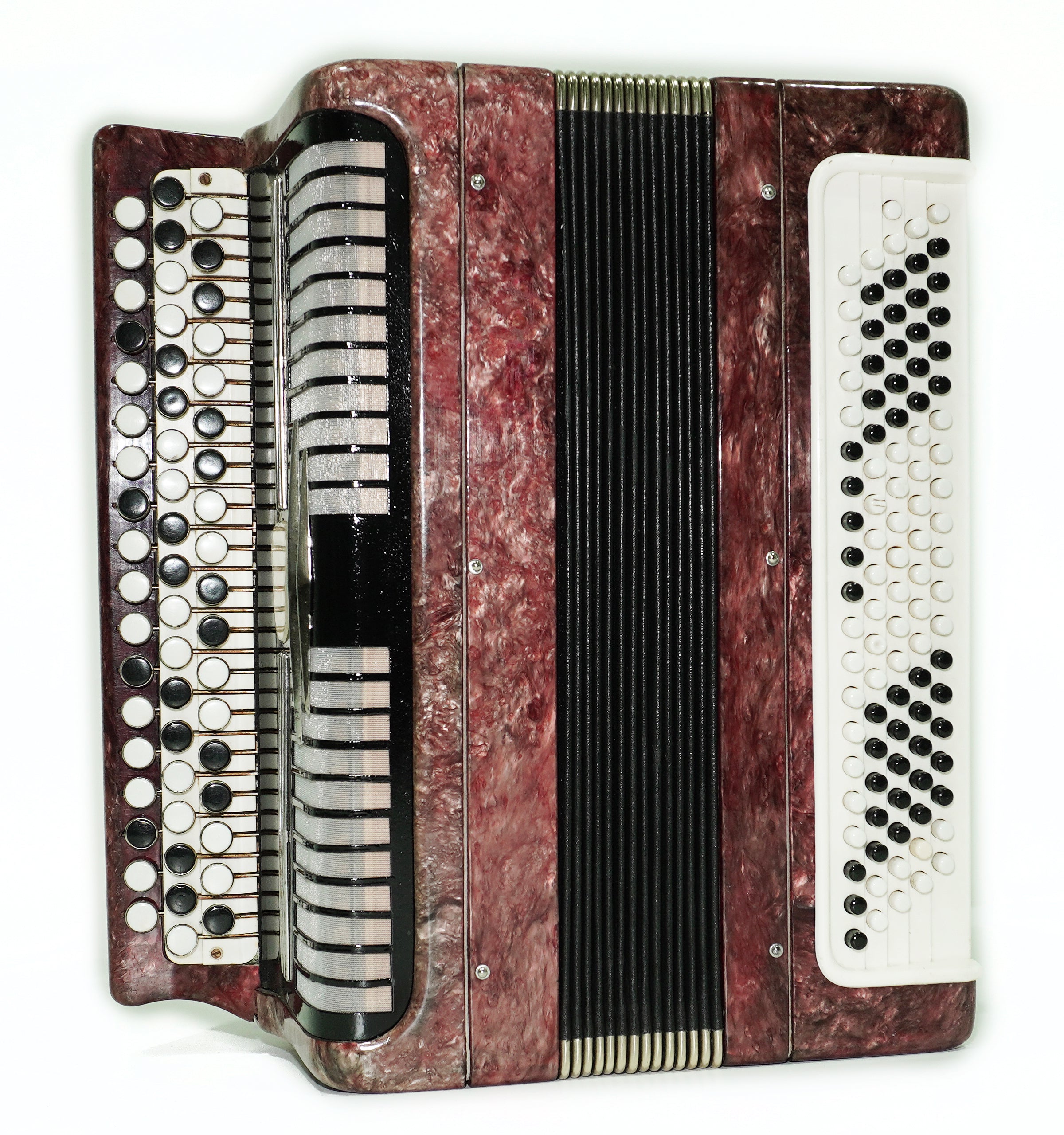 Tulskiy Russisches Bajan Etüde, 3-reihiges chromatisches Knopfakkordeon, Vintage Bajan B-System, neue Riemen und Gigbag, sowjetische Garmoshka Tula, 2646