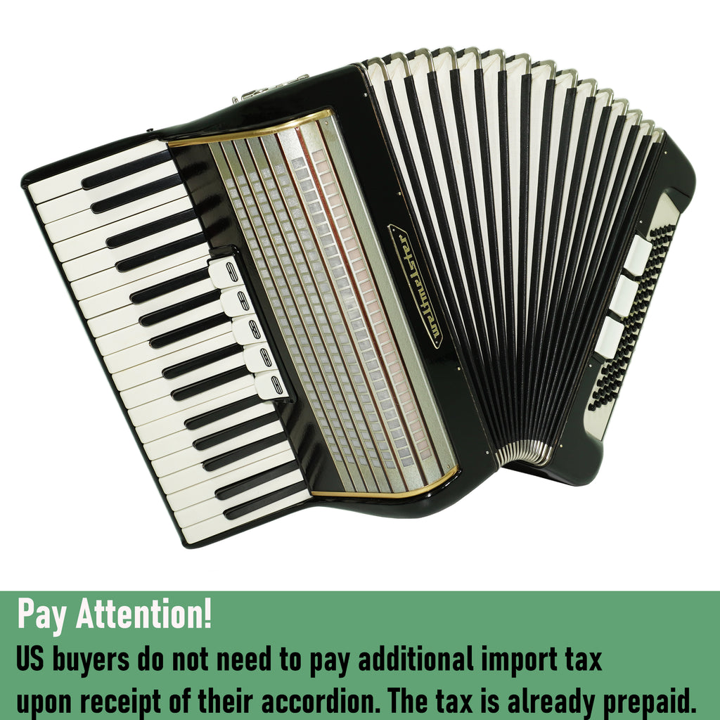 Weltmeister Accordion 80 Bass, made in Germany, New Straps and Soft Case for Gift, Original Keyboard Piano Accordian Instrument, 2643