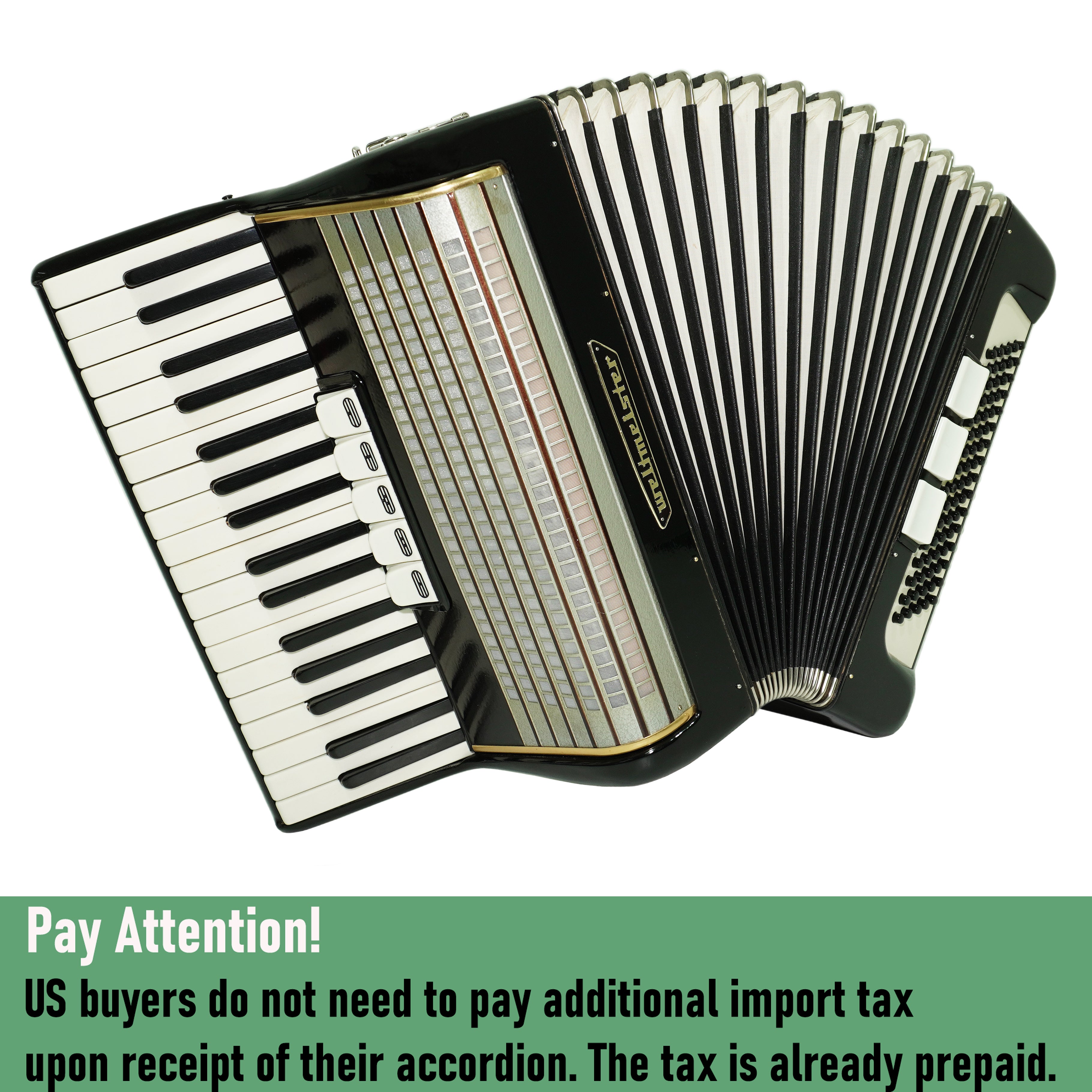 Weltmeister Accordion 80 Bass, made in Germany, New Straps and Soft Case for Gift, Original Keyboard Piano Accordian Instrument, 2643