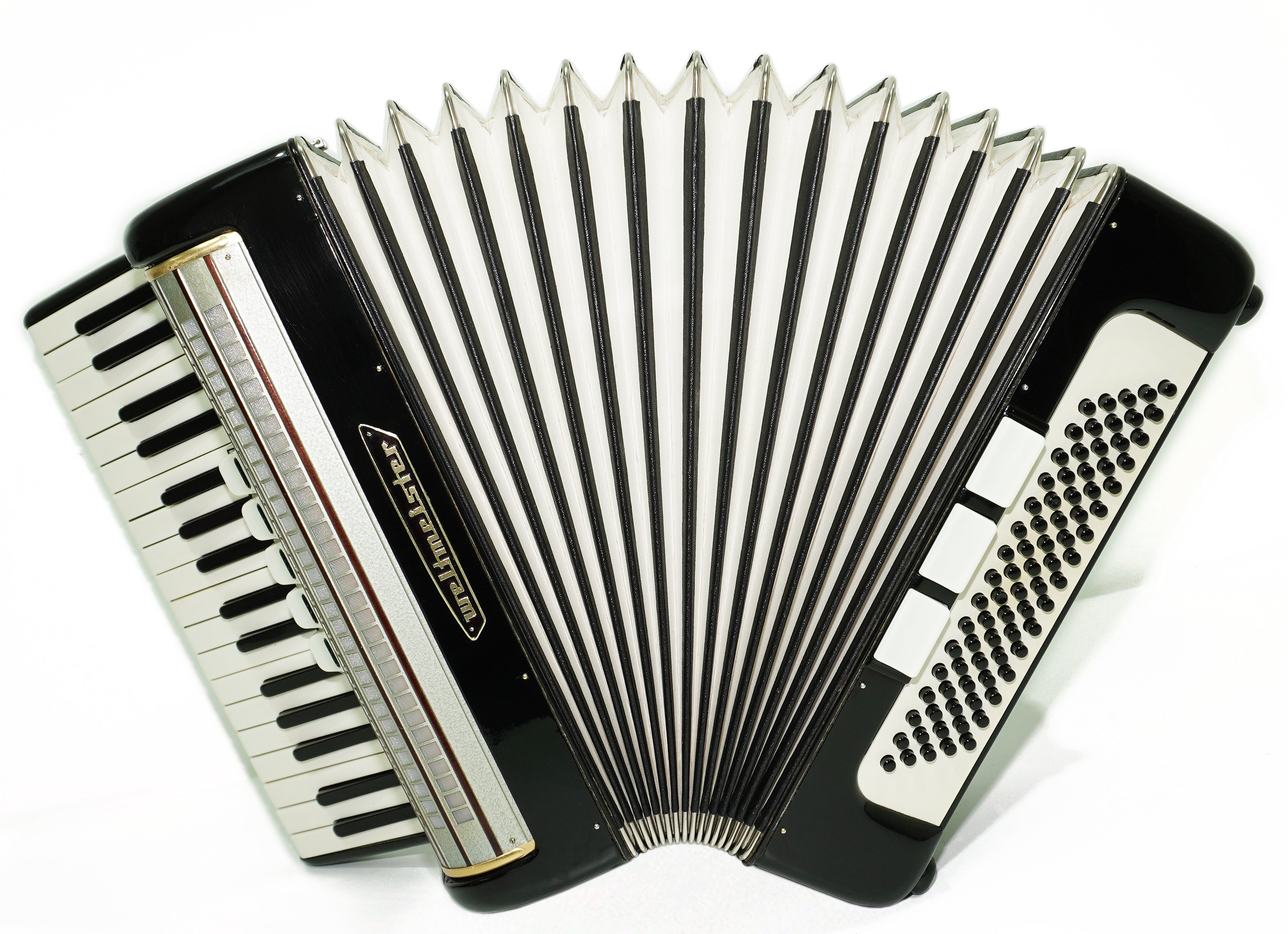 Weltmeister Accordion 80 Bass, made in Germany, New Straps and Soft Case for Gift, Original Keyboard Piano Accordian Instrument, 2643
