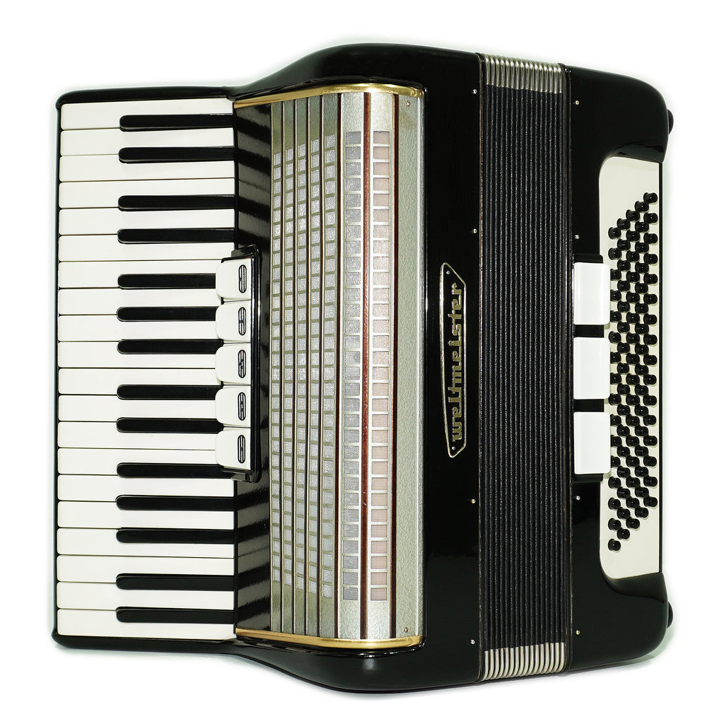 Weltmeister Accordion 80 Bass, made in Germany, New Straps and Soft Case for Gift, Original Keyboard Piano Accordian Instrument, 2643