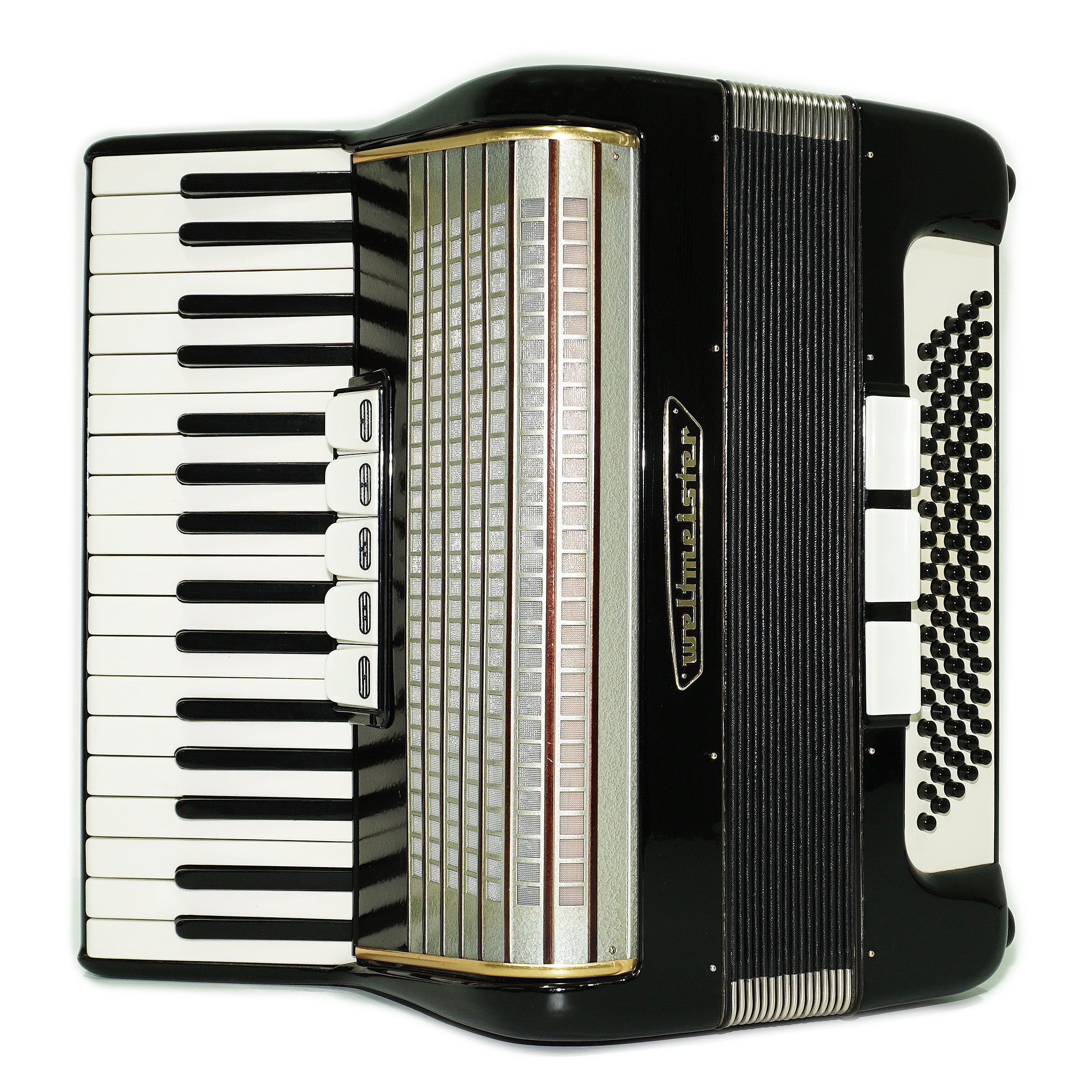 Weltmeister Accordion 80 Bass, made in Germany, New Straps and Soft Case for Gift, Original Keyboard Piano Accordian Instrument, 2643