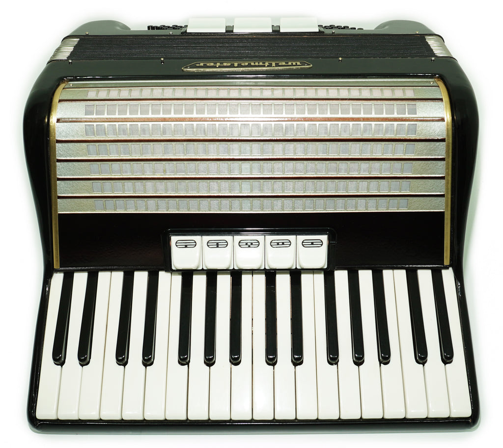 Weltmeister Accordion 80 Bass, made in Germany, New Straps and Soft Case for Gift, Original Keyboard Piano Accordian Instrument, 2643