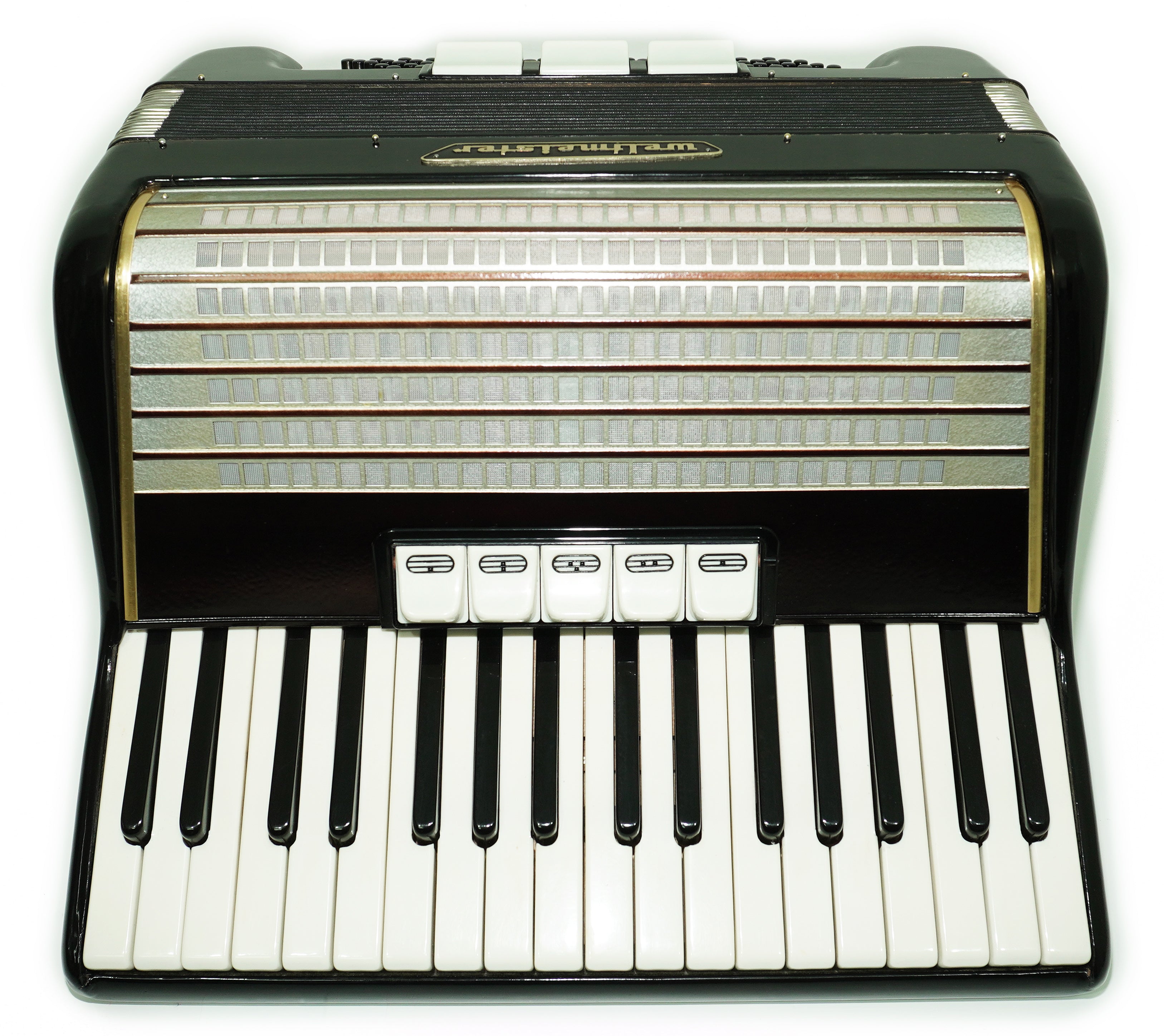 Weltmeister Accordion 80 Bass, made in Germany, New Straps and Soft Case for Gift, Original Keyboard Piano Accordian Instrument, 2643