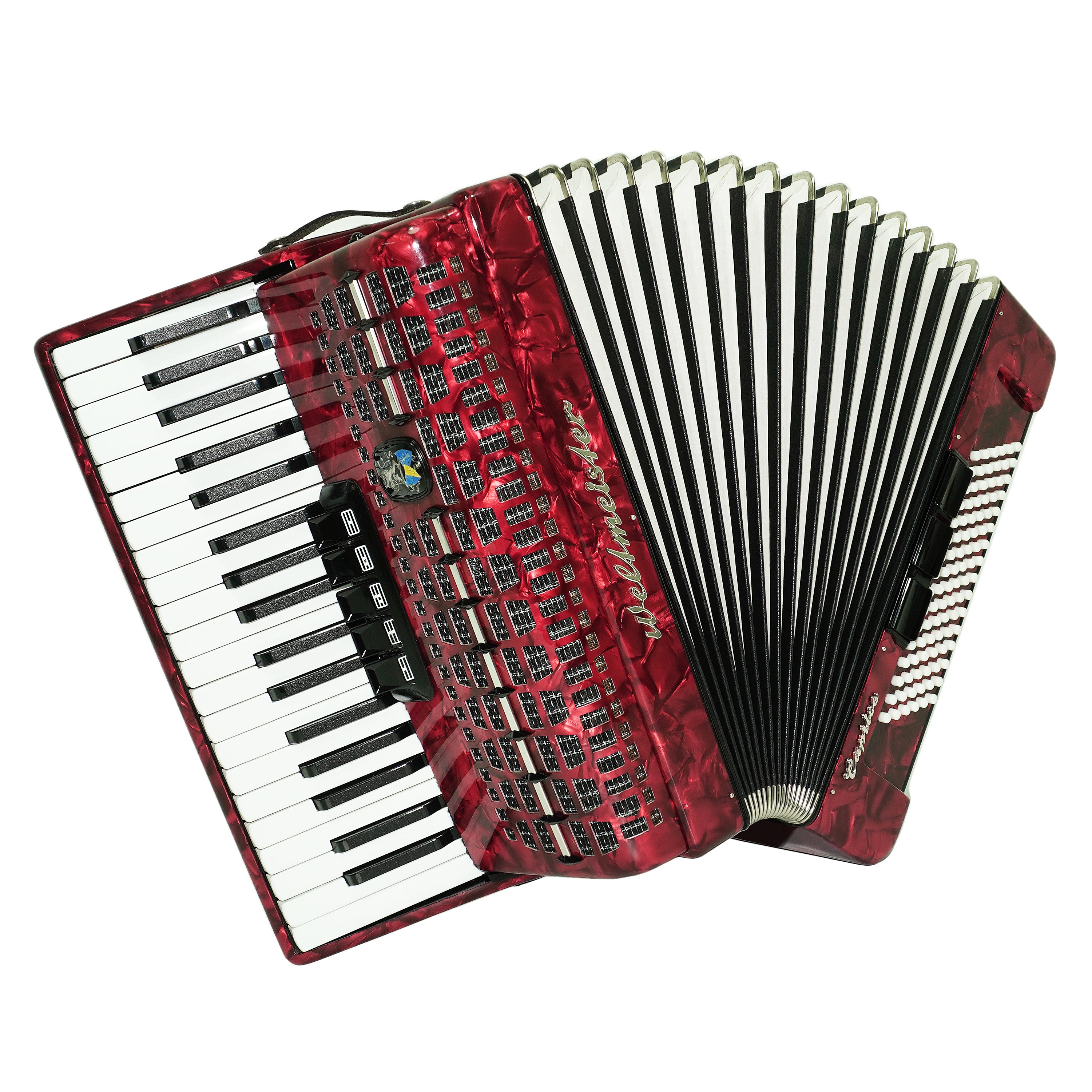 Weltmeister Caprice Accordion 96 Bass, German Accordian Instrument, New Straps and Soft Case for Gift, Original Keyboard Piano Acordeone, 2651