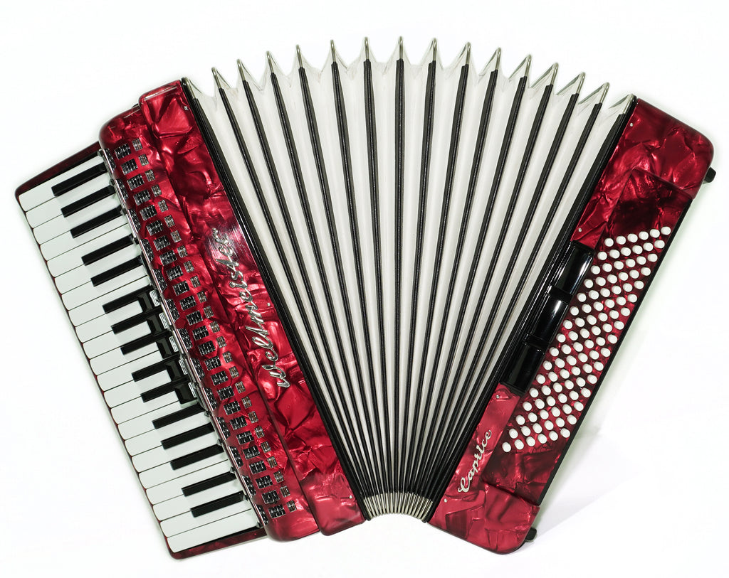 Weltmeister Caprice Accordion 96 Bass, German Accordian Instrument, New Straps and Soft Case for Gift, Original Keyboard Piano Acordeone, 2651