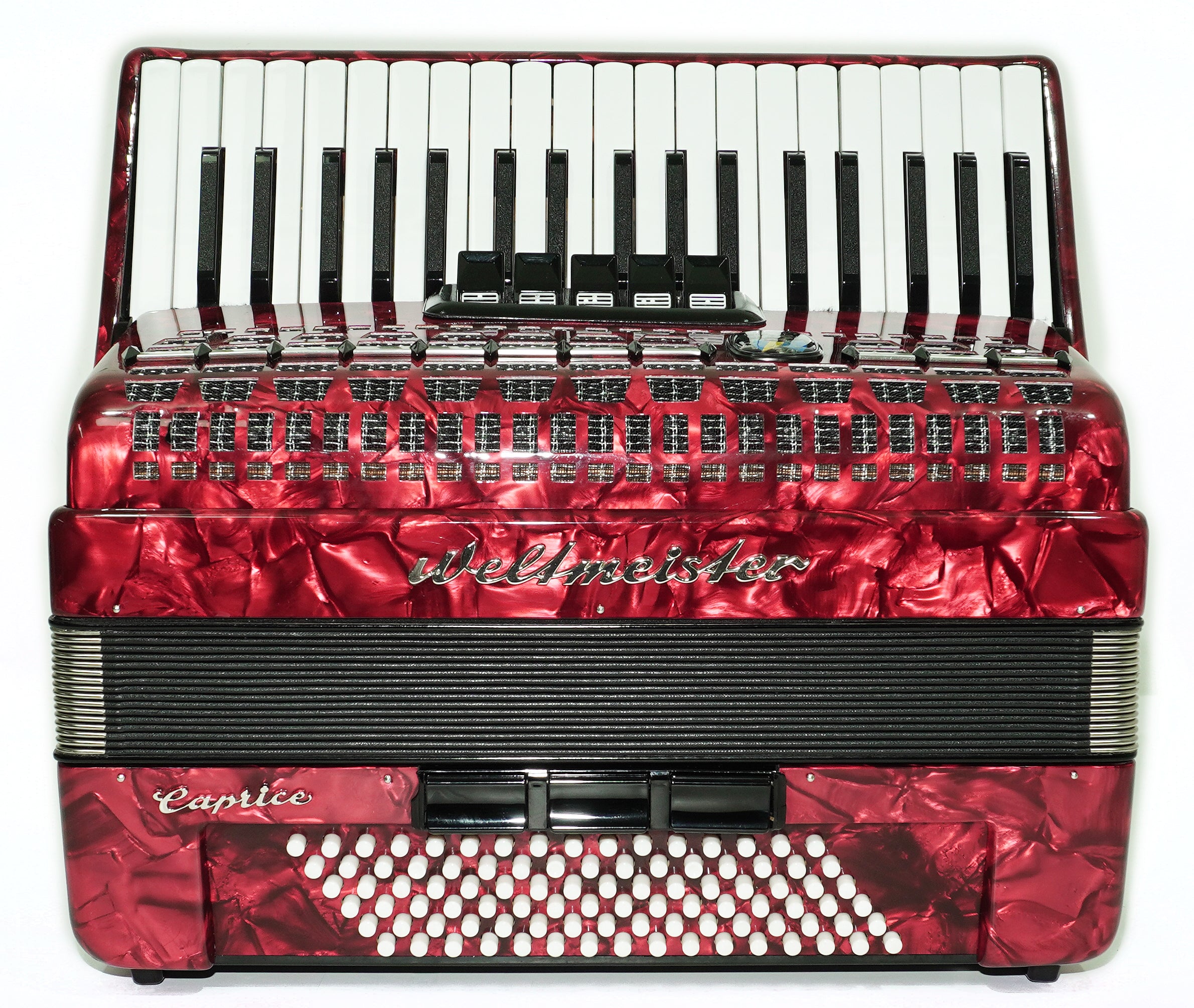 Weltmeister Caprice Accordion 96 Bass, German Accordian Instrument, New Straps and Soft Case for Gift, Original Keyboard Piano Acordeone, 2651