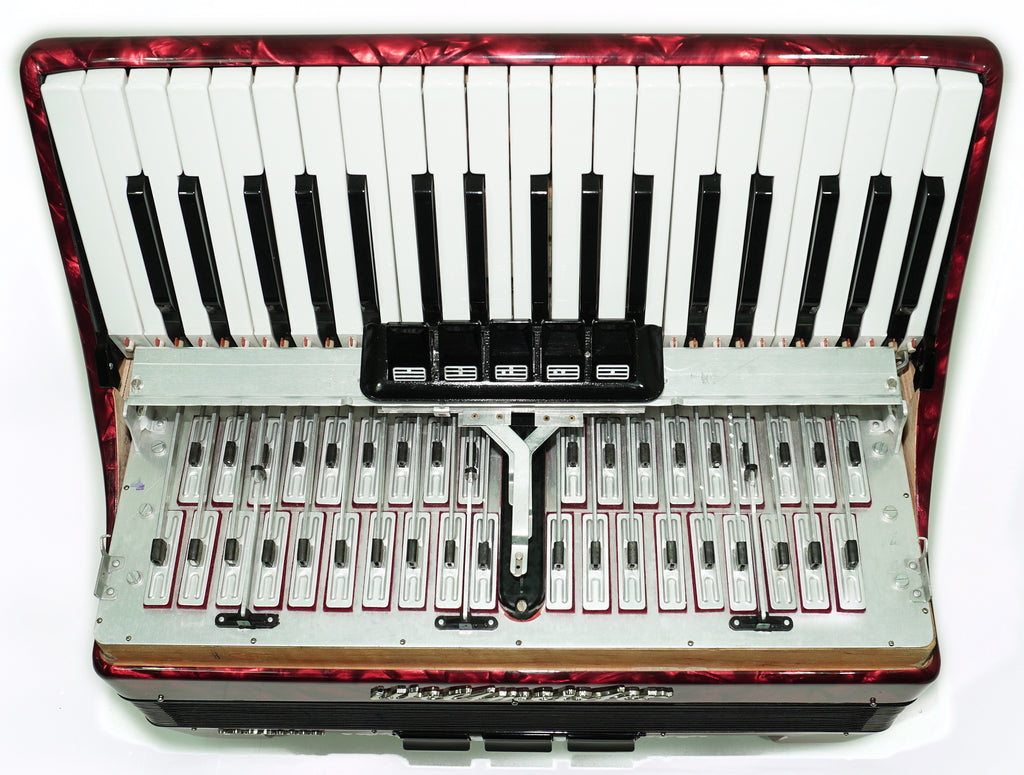 Weltmeister Caprice Accordion 96 Bass, German Accordian Instrument, New Straps and Soft Case for Gift, Original Keyboard Piano Acordeone, 2651