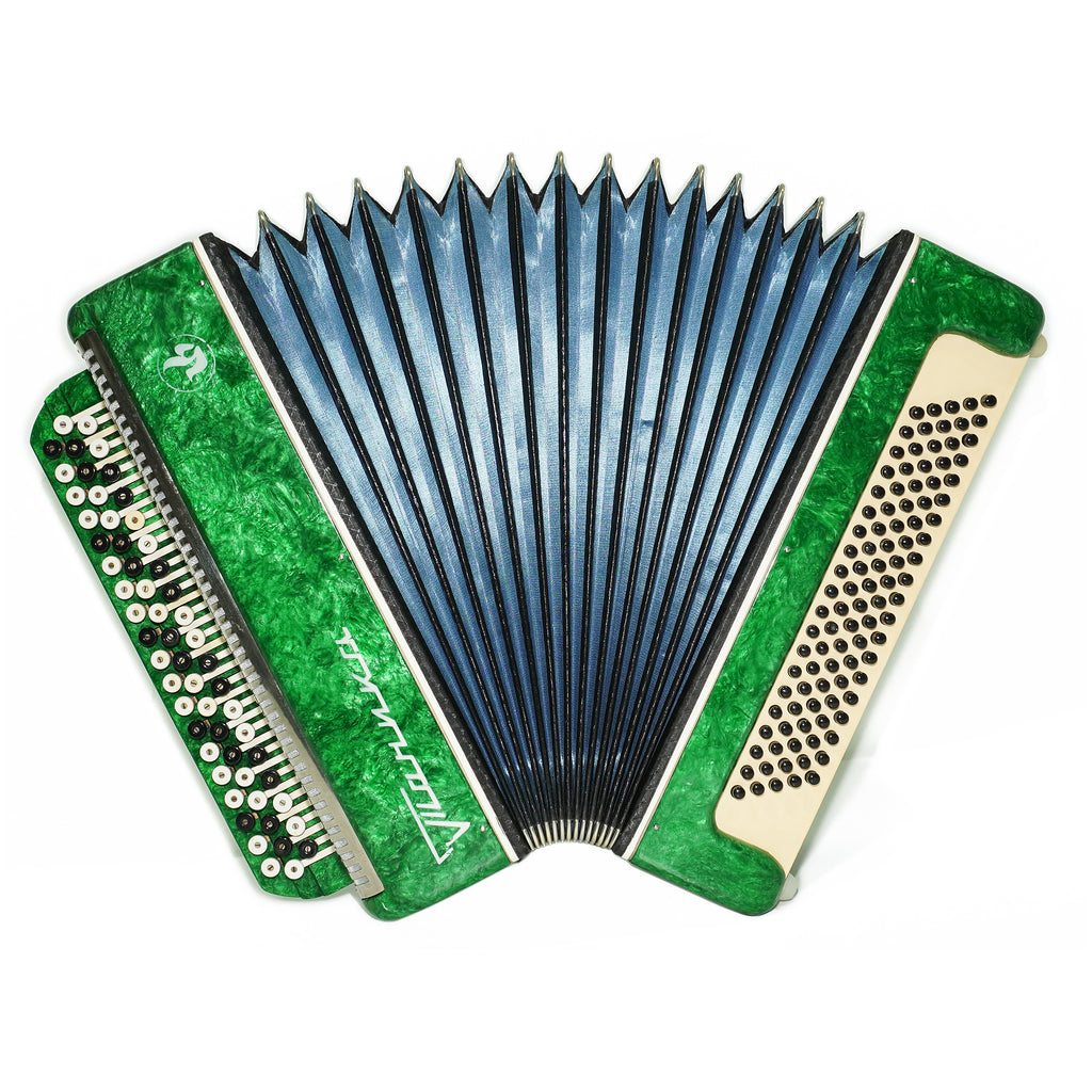 Bayan Accordion Tonica, Button Accordion Instrument 100 Bass, New Straps, Concertina Stradella B System, Soviet Harmonica in Tune, 2654