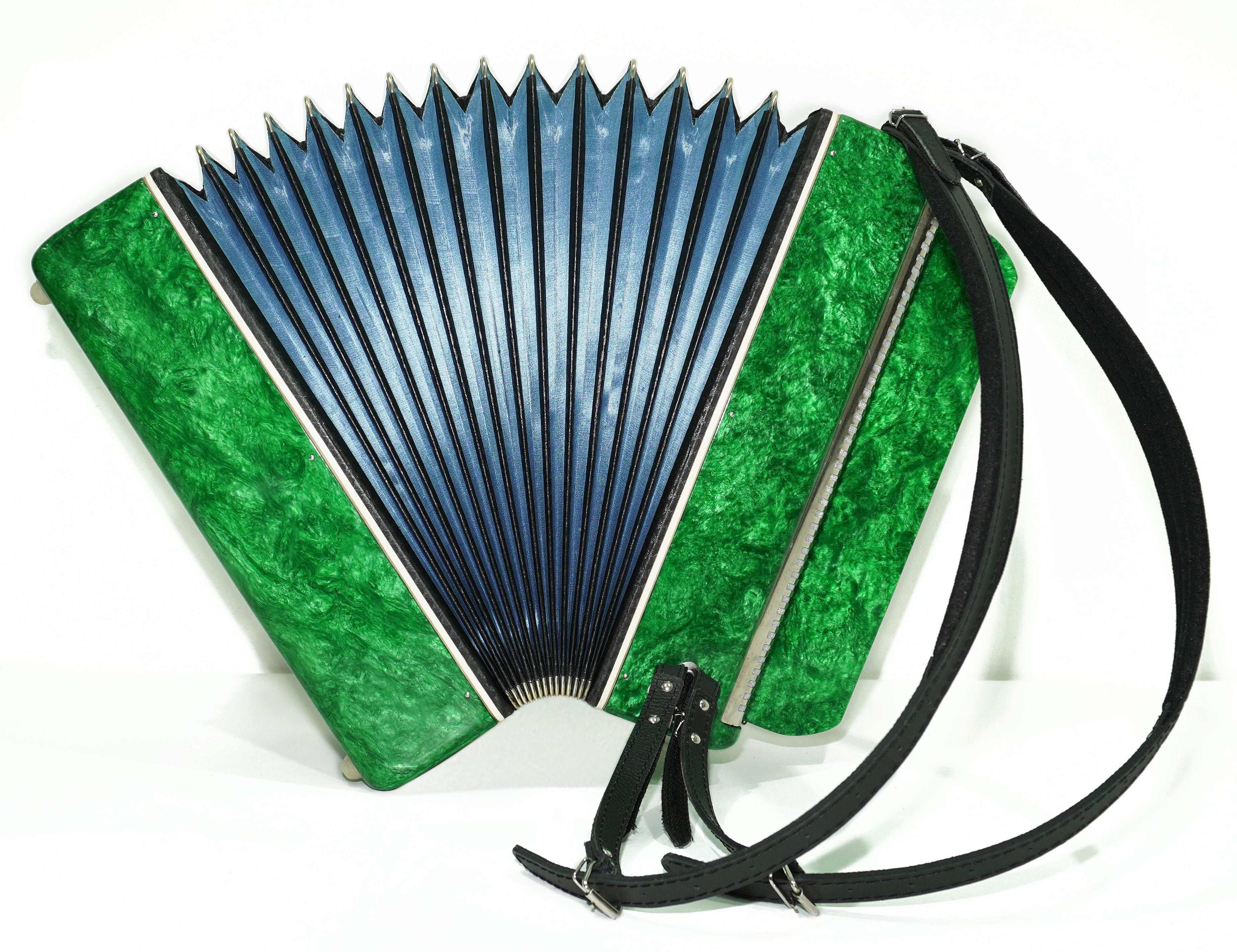 Bayan Accordion Tonica, Button Accordion Instrument 100 Bass, New Straps, Concertina Stradella B System, Soviet Harmonica in Tune, 2654