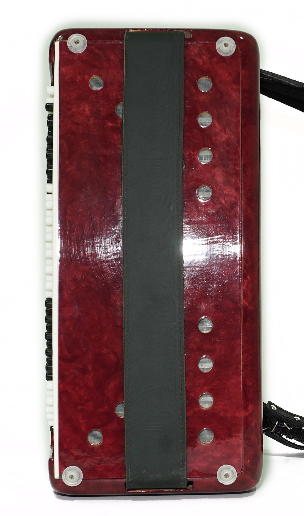 Chromatic Button Accordion 100 Bass 3 Row Bayan Lightweight, Stradella B System, with New Straps, 2656