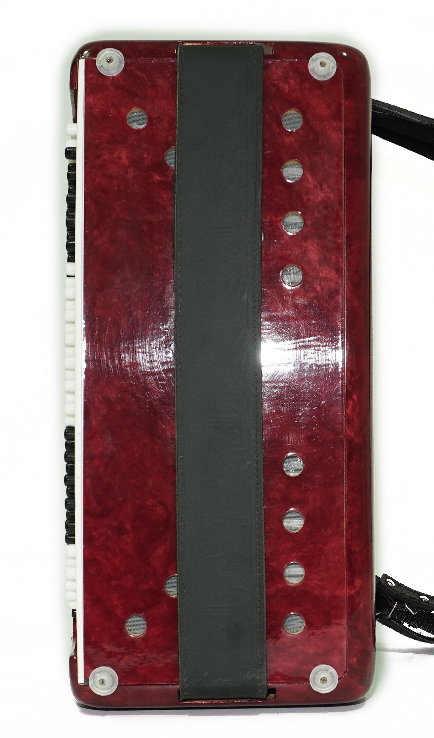 Chromatic Button Accordion 100 Bass 3 Row Bayan Lightweight, Stradella B System, with New Straps, 2656