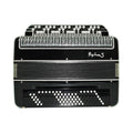 Converter Bayan Rubin 5 Free Bass und Stradella, 120-Bass-Knopfakkordeon, russisches Vintage-Bajan-Akkordeon, mit Riemen und Hartschalenkoffer, 2650