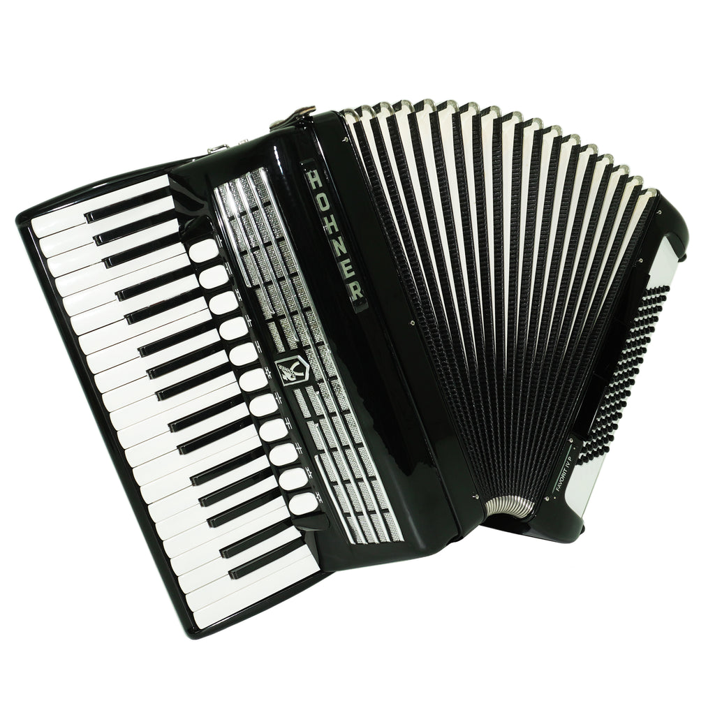 Hohner Favorit IV P Vintage Pianoakkordeon made in Germany, originales Tastaturakkordeon, inkl. Riemen und Hartschalenkoffer, 2659