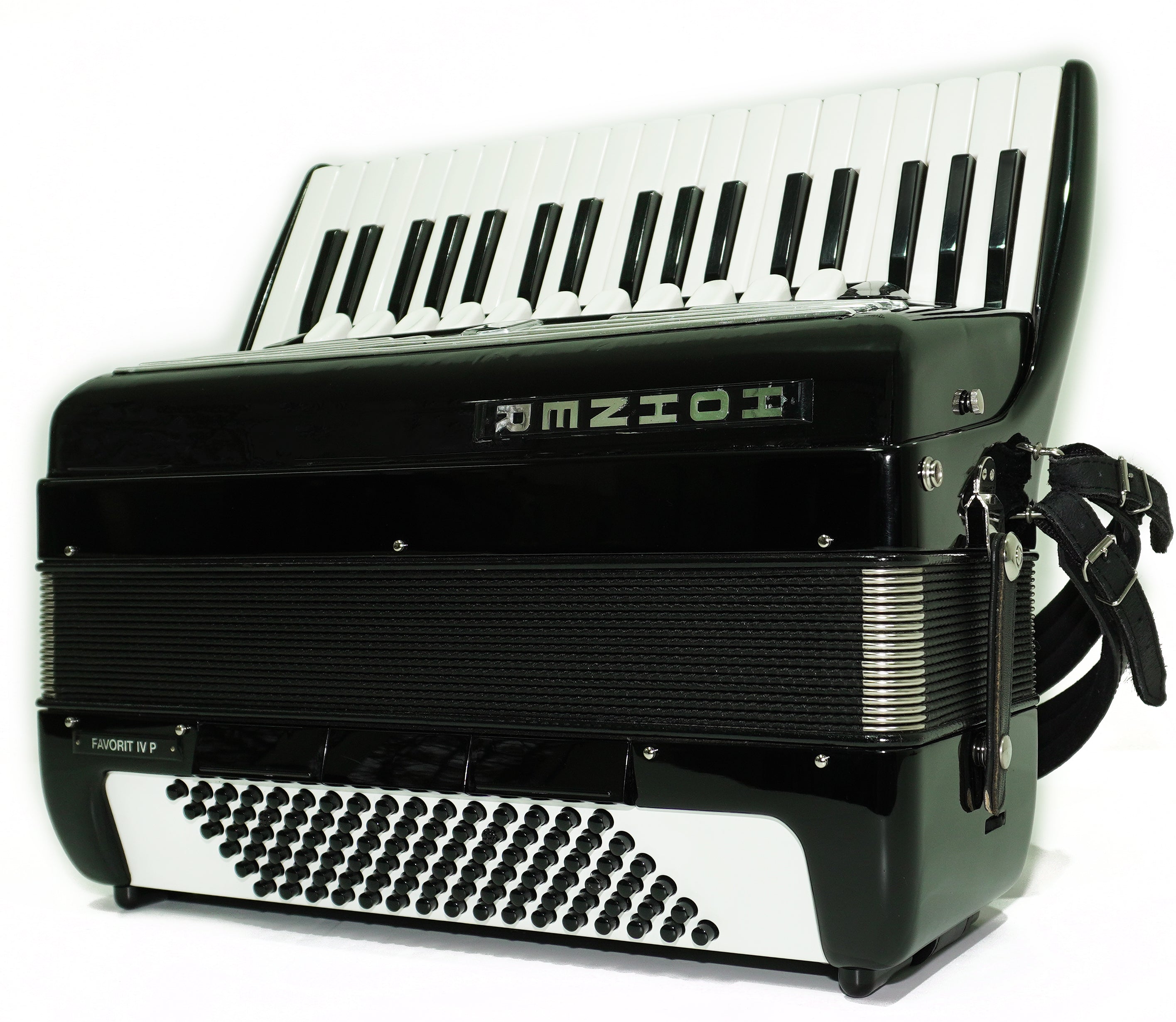 Hohner Favorit IV P Vintage Pianoakkordeon made in Germany, originales Tastaturakkordeon, inkl. Riemen und Hartschalenkoffer, 2659
