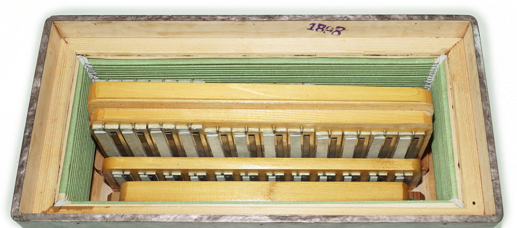 Tulskiy Russian Bayan Etude, 3 Row Chromatic Button Accordion, B System, Straps and Hard Case, Soviet Garmoshka Tula, 2657